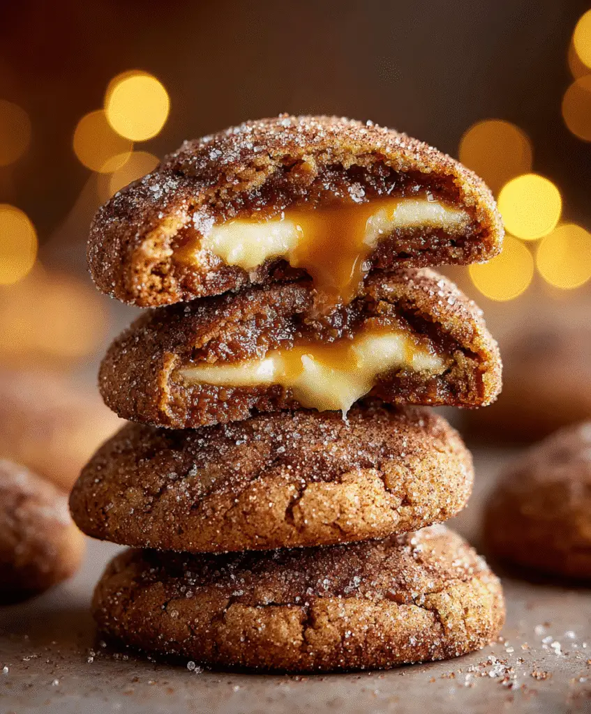 Cheesecake Caramel Cookies 5 u1127111147 close up of stacked caramel and cream cheese stuf 96f9c47d 8963 4009 8361 656b2a0a499a 0