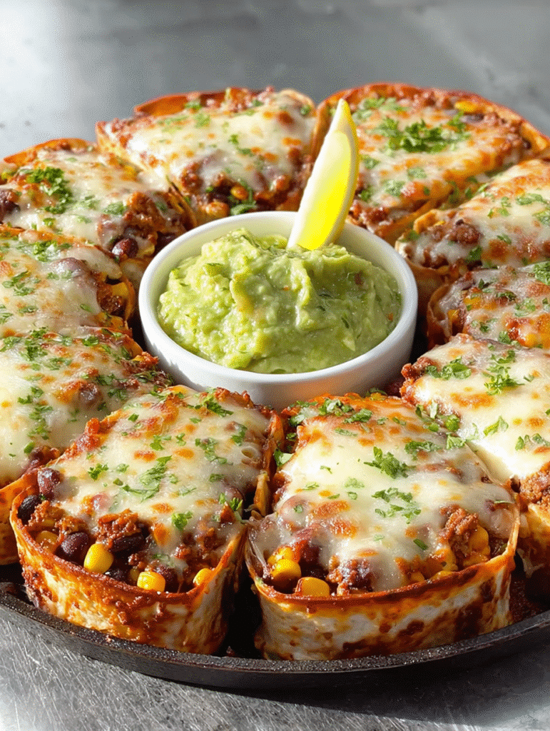 Cheesy Mini Taco Bake Ring: Your Game Night Showstopper! 5 Cheesy Mini Taco Bake Ring