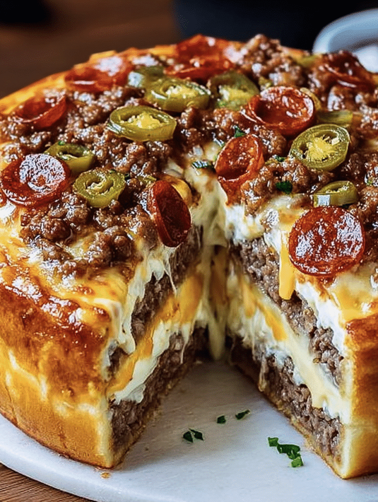 Deep-Dish Pizza Burger Pie: A Hearty Recipe to Savor! 5 Deep-Dish Pizza Burger Pie