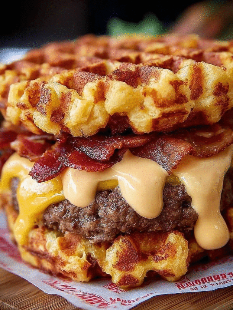 Waffle Grilled Cheeseburger Melt: An Irresistible Delight! 5 Waffle Grilled Cheeseburger Melt