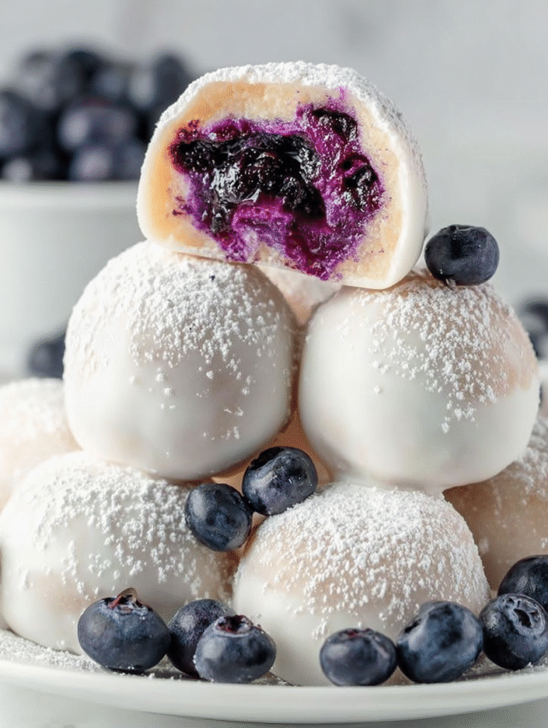 Blueberry Mochi Bites: Discover the Perfect Recipe! 4 u1127111147 httpss.mj .run1VLQVy02Vj0 Photorealistic close up bebc4ace ac34 4c0c a5b5 afbd3a71bc3e 1