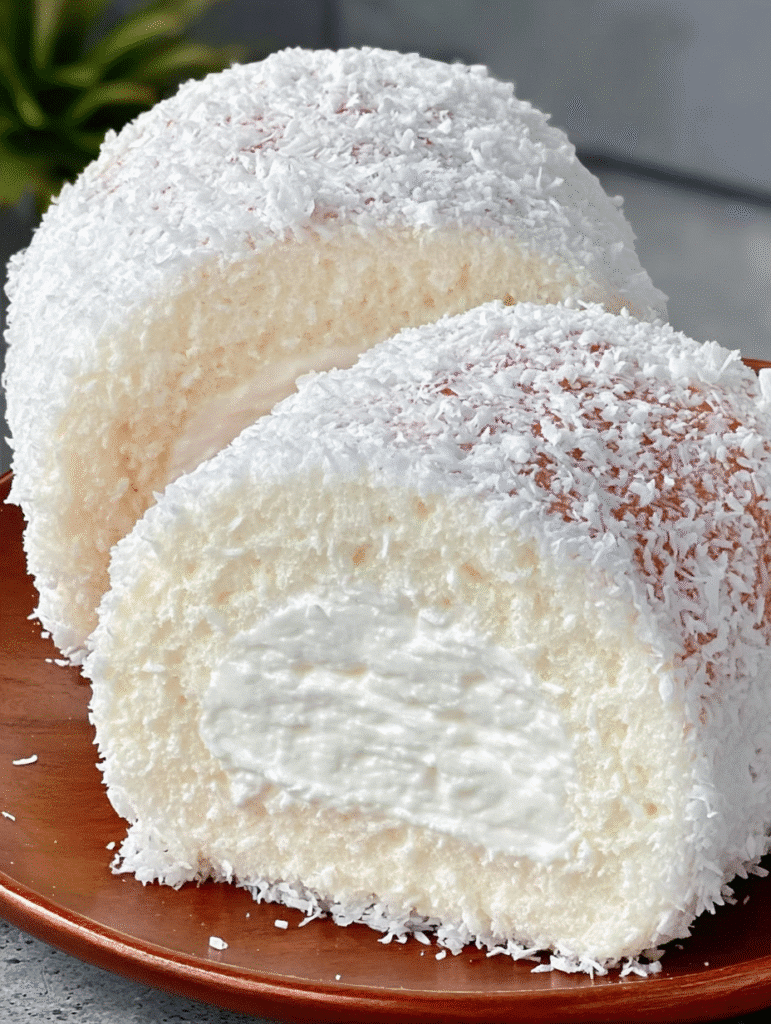 Snowy Coconut Roll Cake: Discover the Fluffy Delight! 4 u1127111147 httpss.mj .runPm3LWhnHV7Q Photorealistic close up 4e179e6f e04b 4e06 b9f9 cb2cf95acc43 1