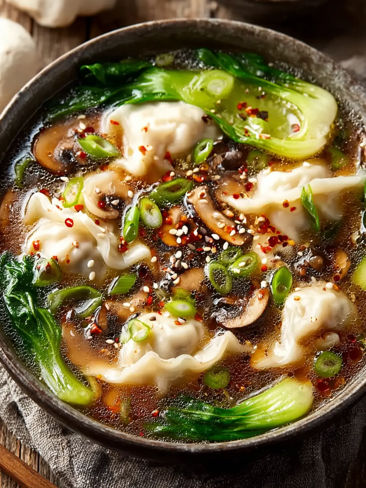 Ginger Shiitake Wonton Soup: Comforting & Zesty Home Delight 6