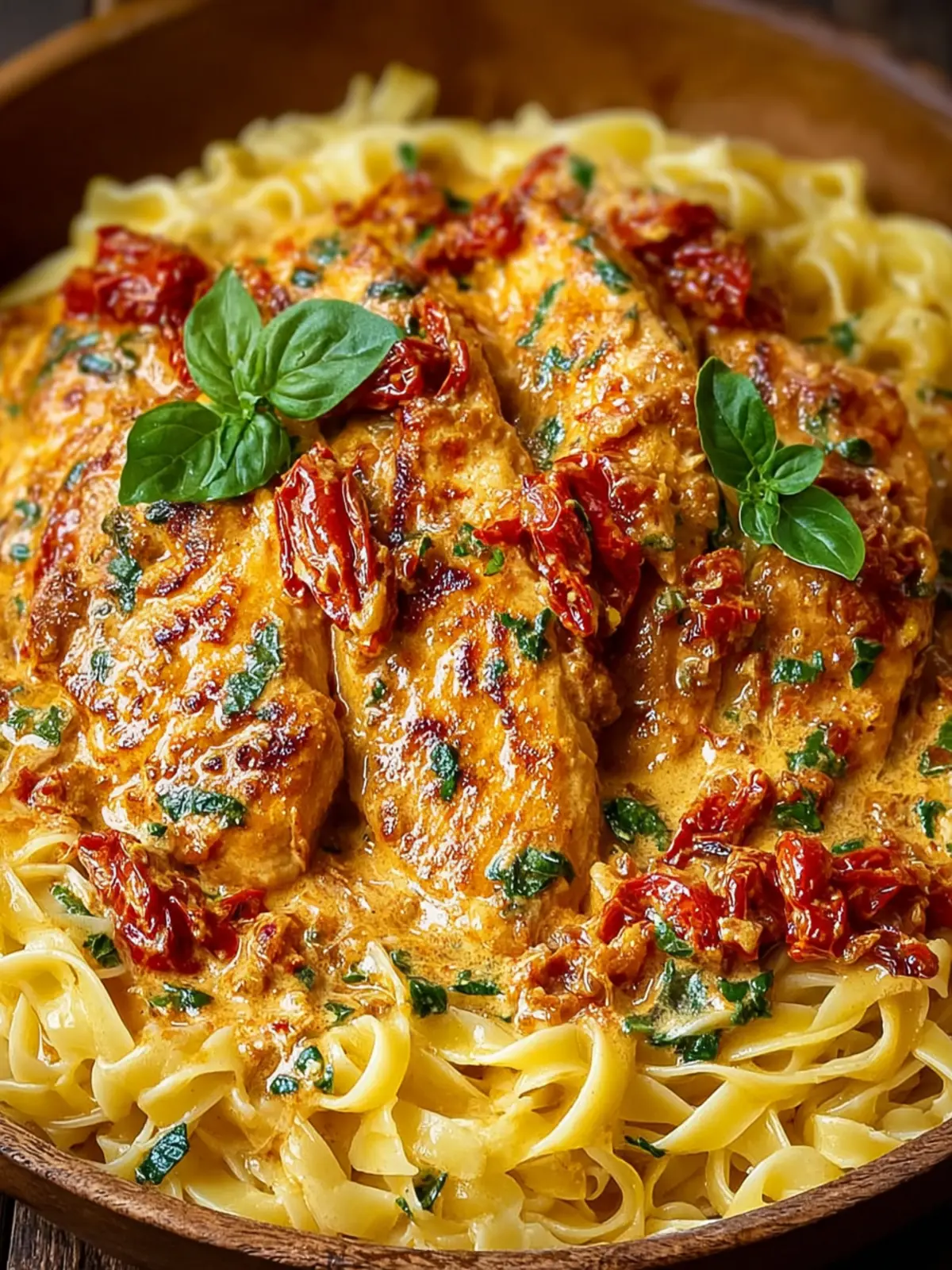 Creamy Sun-Dried Tomato Chicken: Indulge in Cozy Noodle Bliss 8