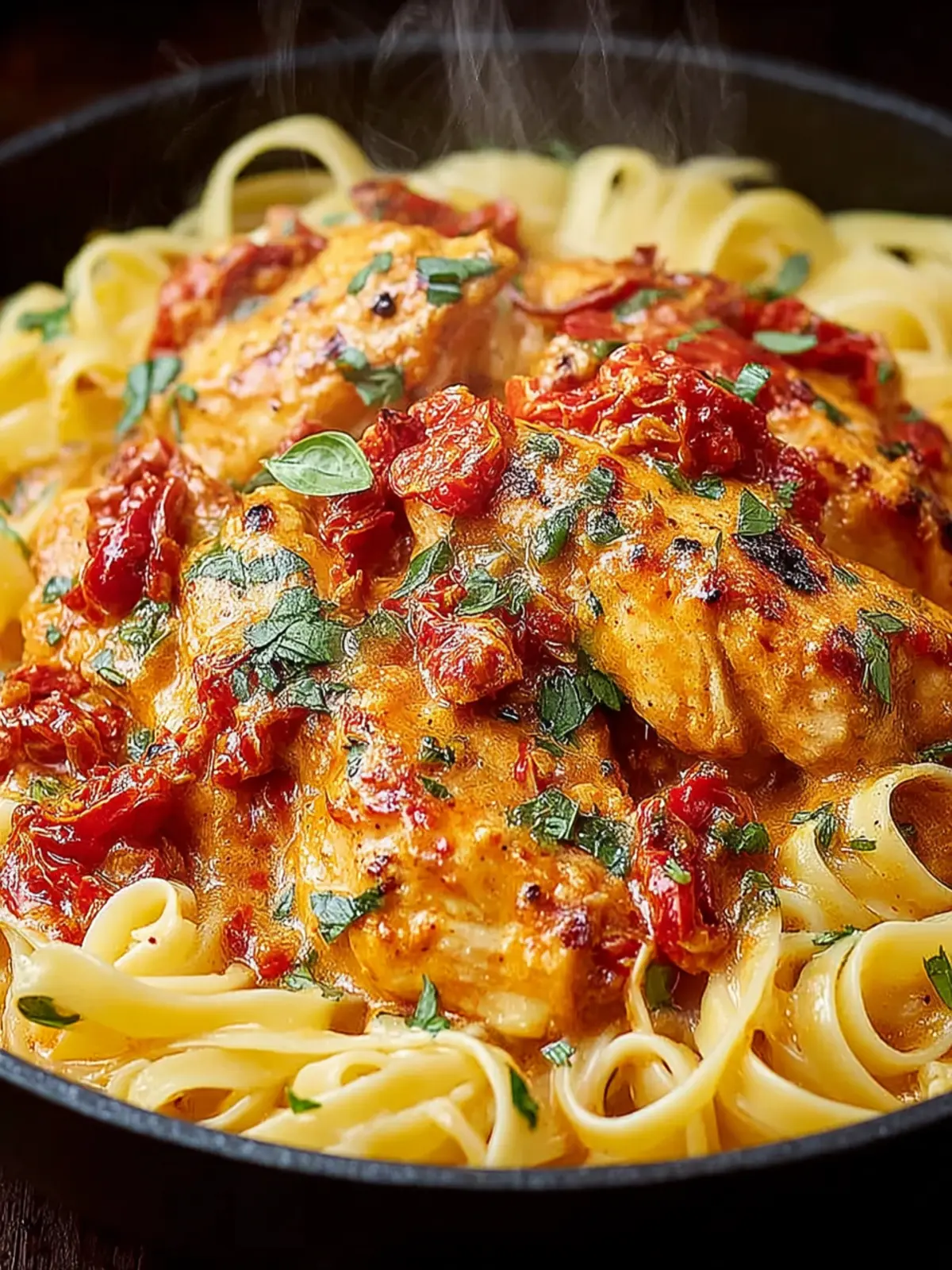 Creamy Sun-Dried Tomato Chicken: Indulge in Cozy Noodle Bliss 6