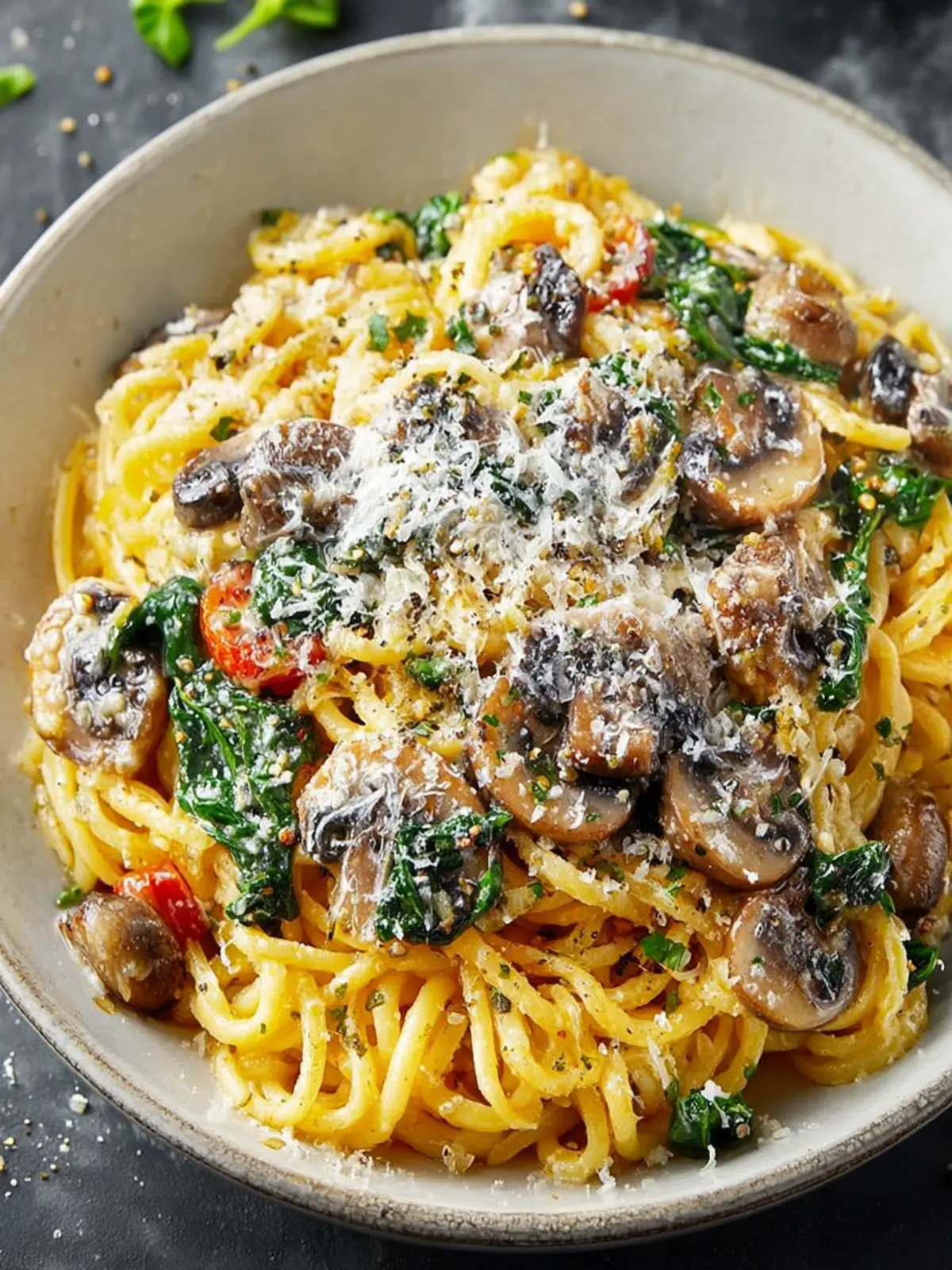 One-Pot Garlic Parmesan Pasta: Creamy Joy with Spinach & Mushrooms 7 uljmytm4lea0twtnc8gr