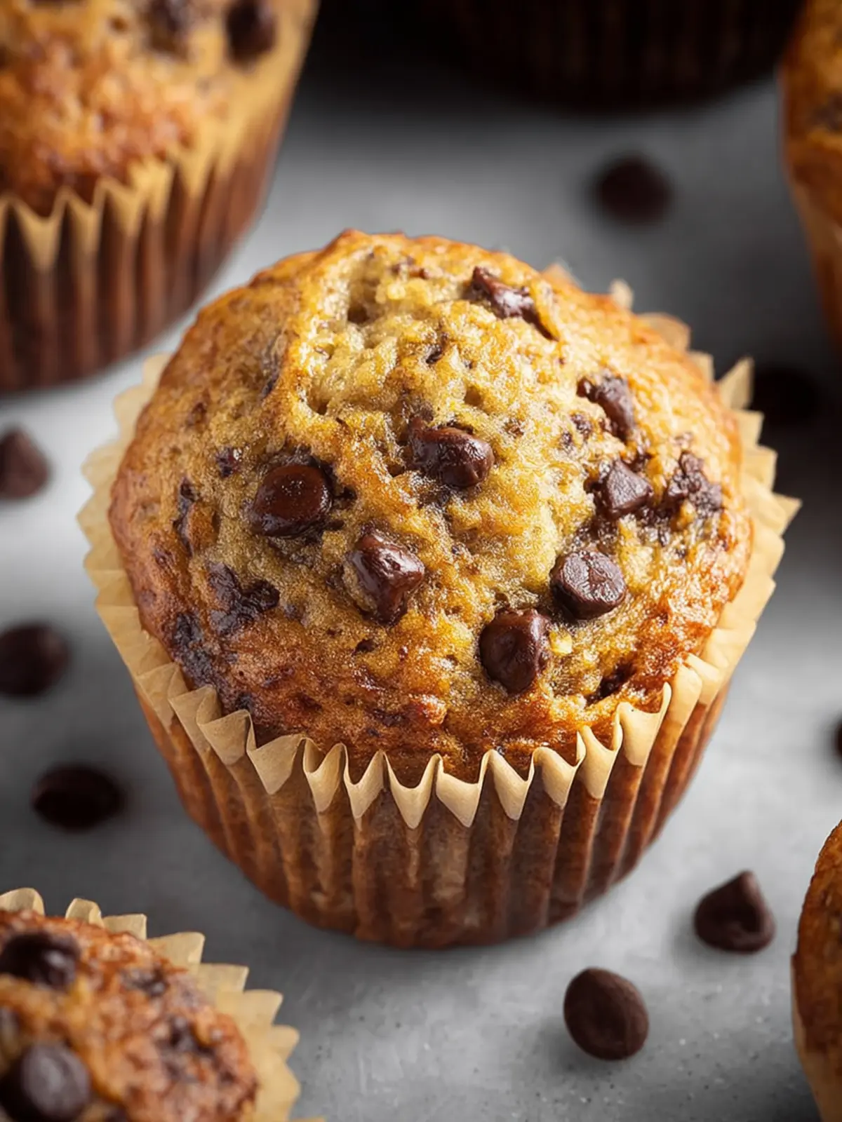 Banana Chocolate Chip Muffins Fourth Image z3z859