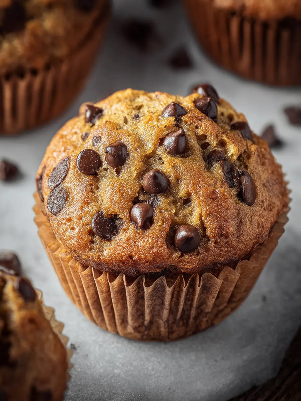 Banana Chocolate Chip Muffins Second Image dlas7h