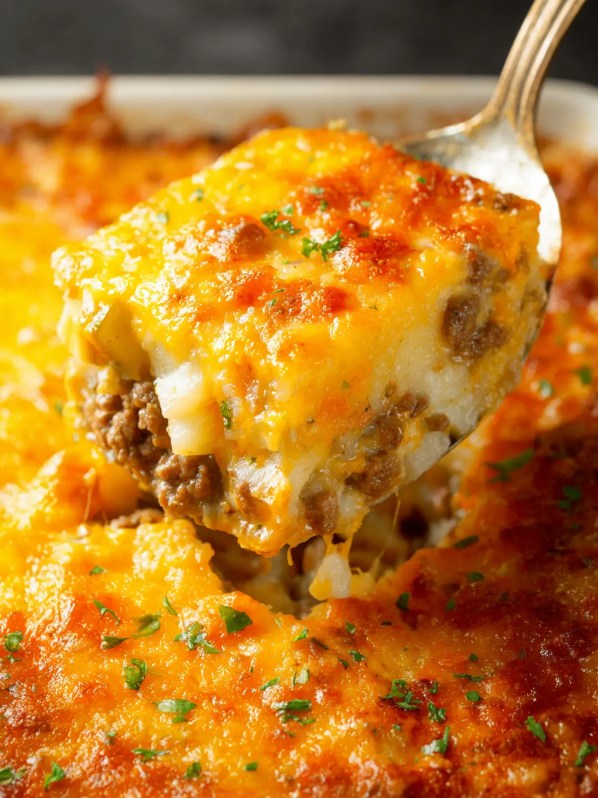 Cheesy Ground Beef and Potato Casserole Third Image y3jhfs