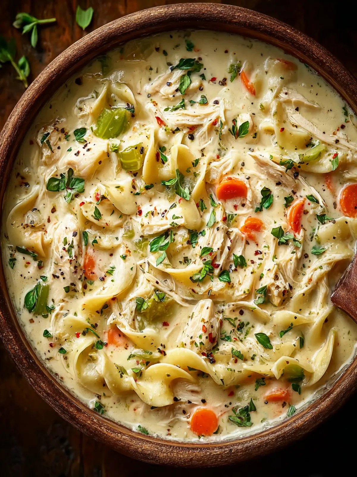 Creamy Chicken Noodle Soup That'll Warm Your Soul 6 Creamy Chicken Noodle Soup Second Image utpdf0