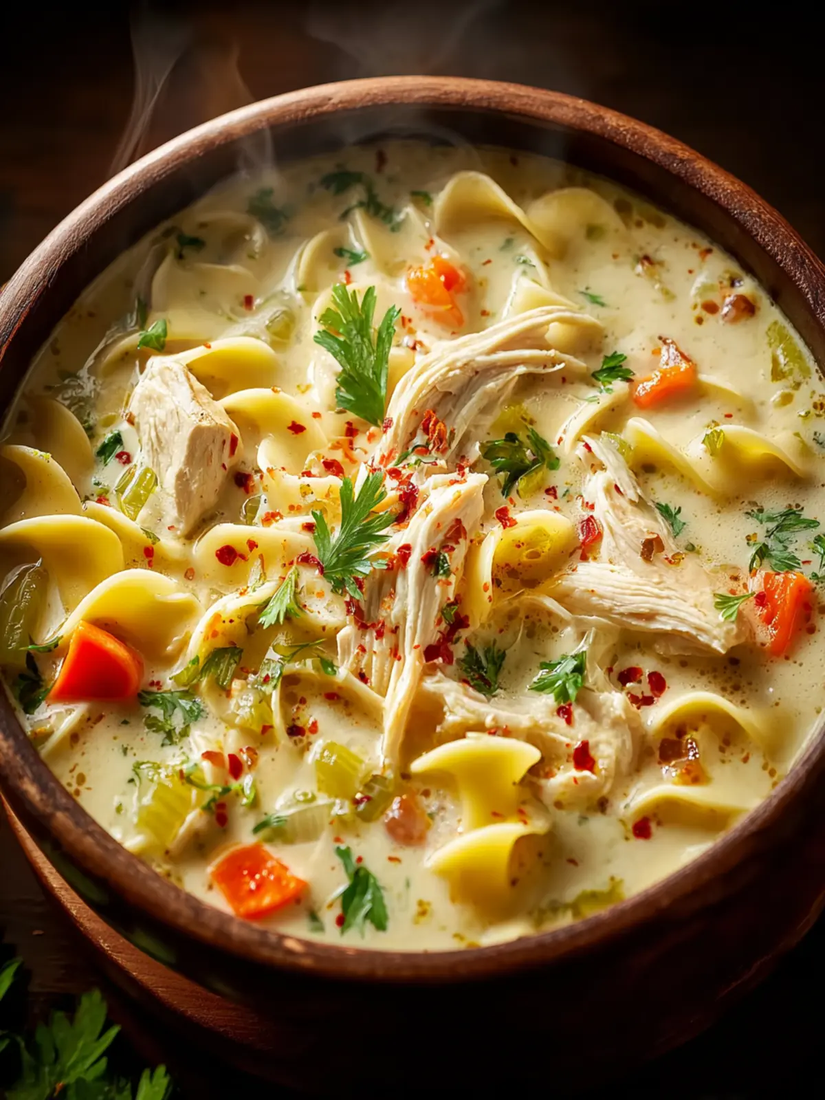 Creamy Chicken Noodle Soup That'll Warm Your Soul 7 Creamy Chicken Noodle Soup Third Image lenrji