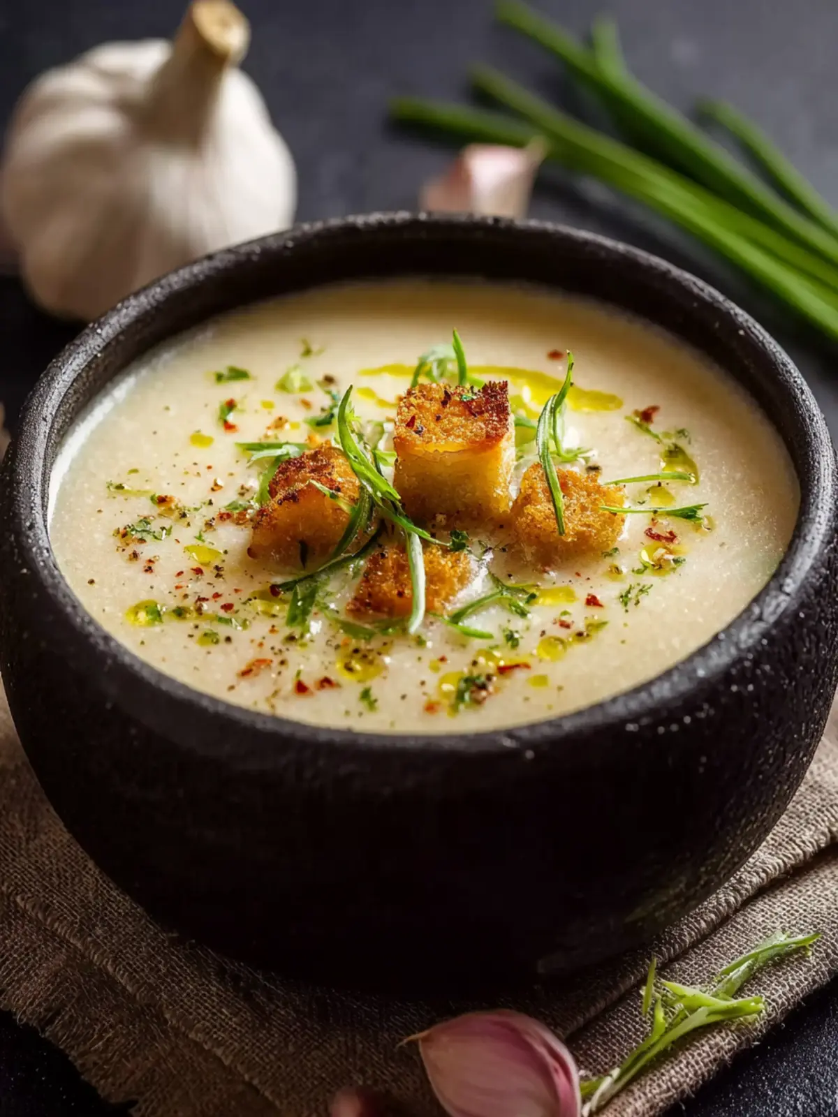 Creamy Czech Garlic Soup: Irresistibly Comforting Delight 7