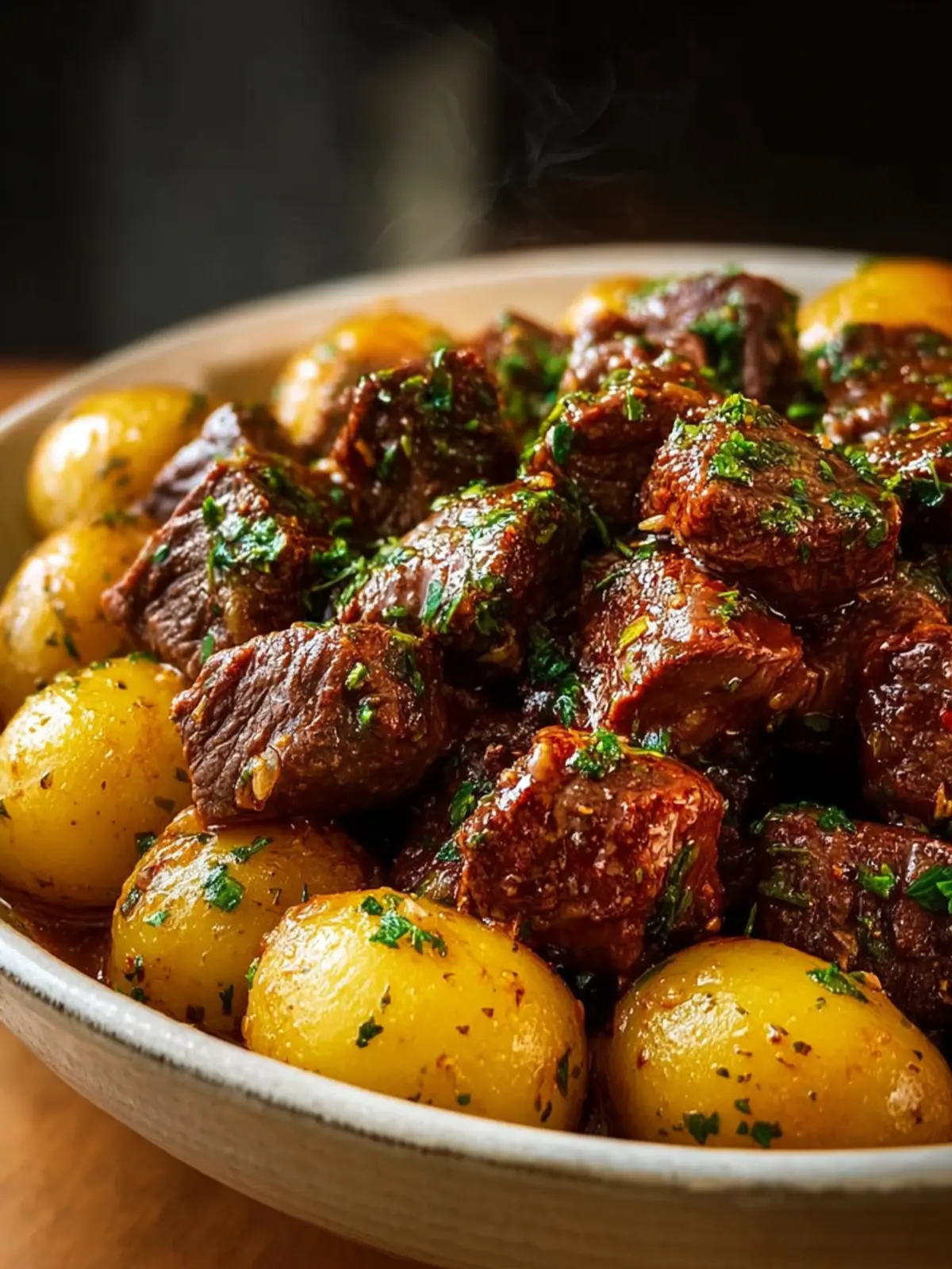 Crockpot Garlic Butter Beef Bites: Easy Comfort Food Bliss 8 Crockpot Garlic Butter Beef Bites with Potatoes Fourth Image wqnval