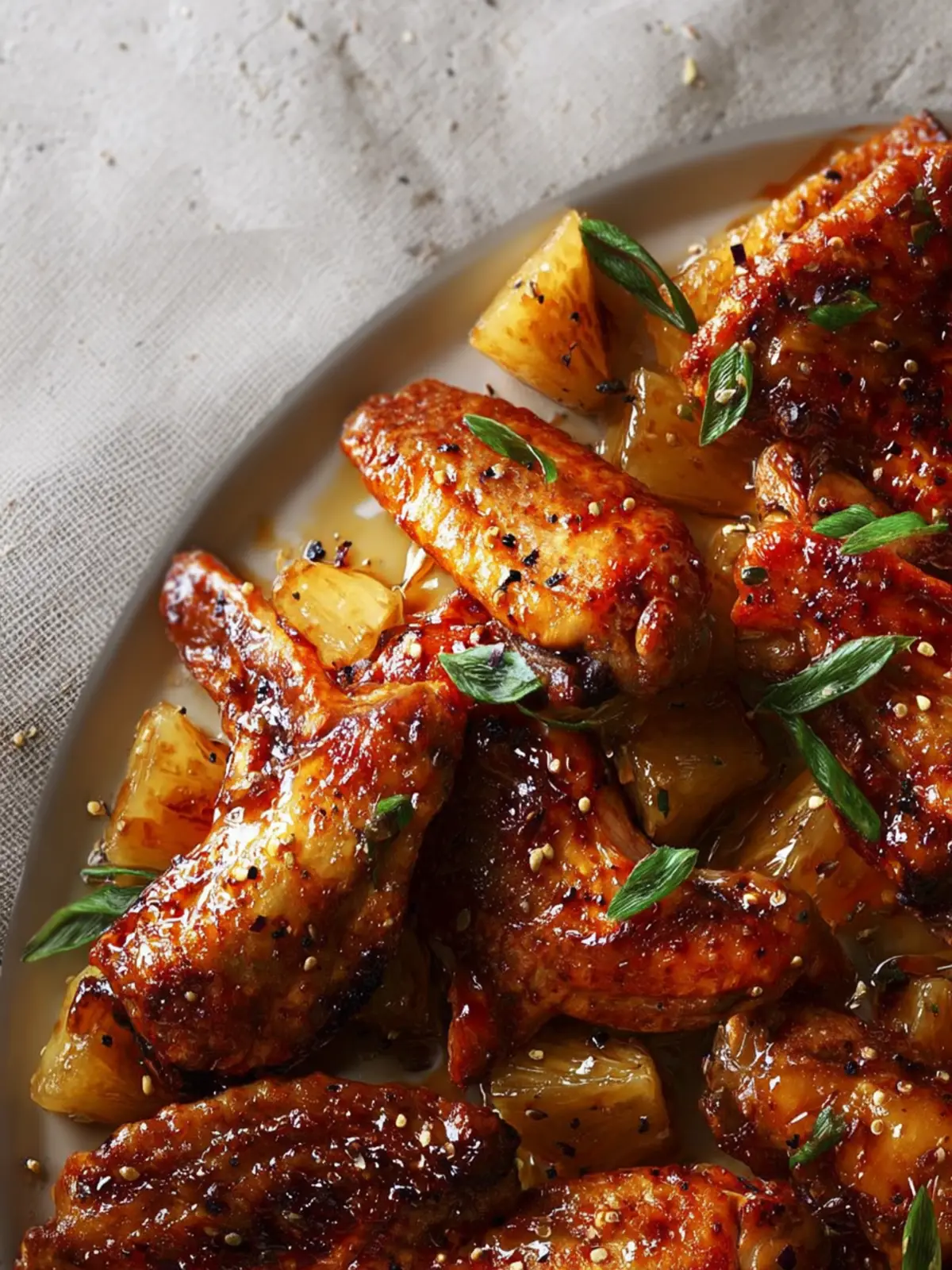 Pan Fried Pineapple Teriyaki Chicken Wings Third Image fuqjw2