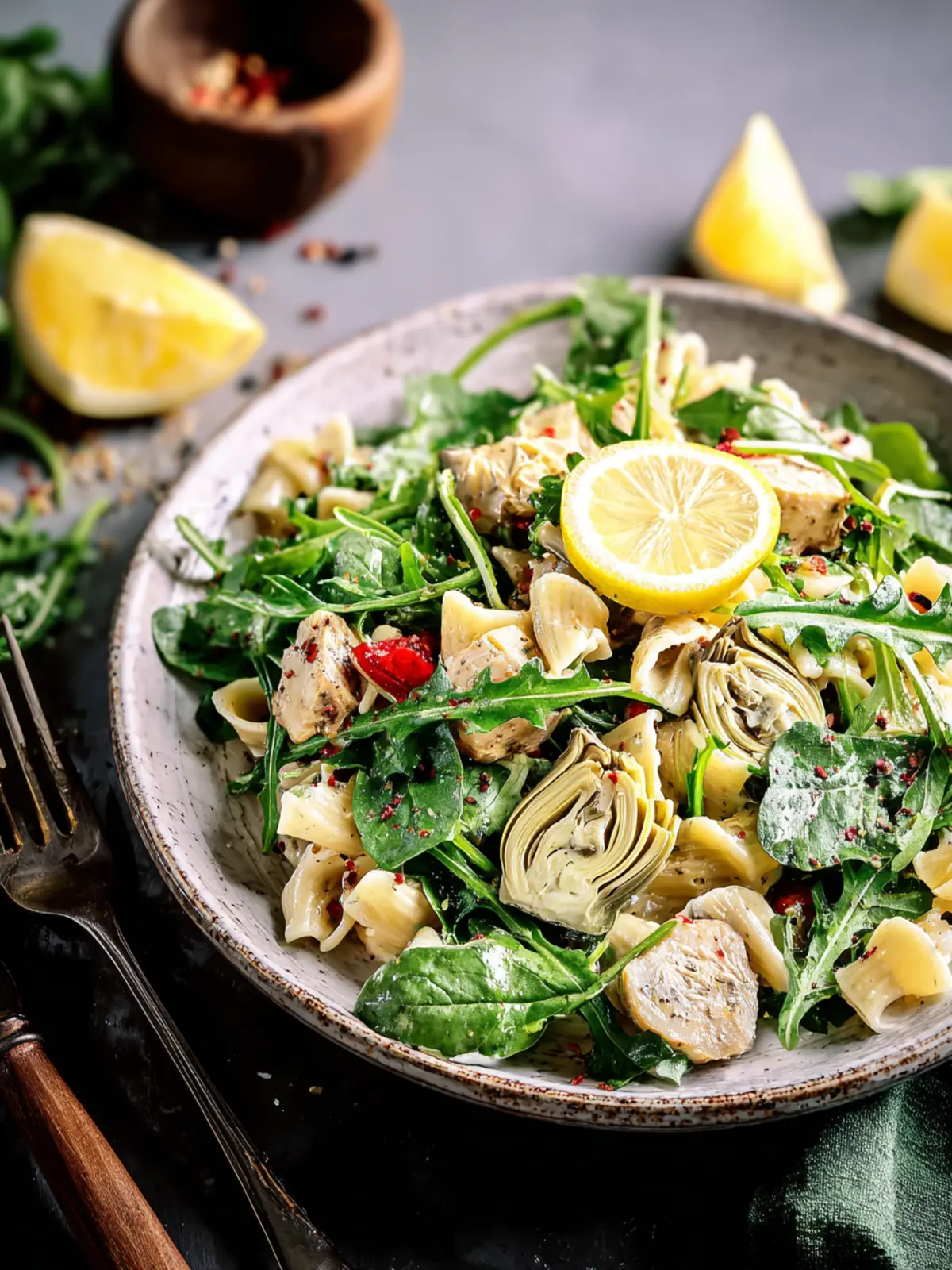 Refreshing Lemon Artichoke Arugula Pasta Salad Recipe Bliss 6