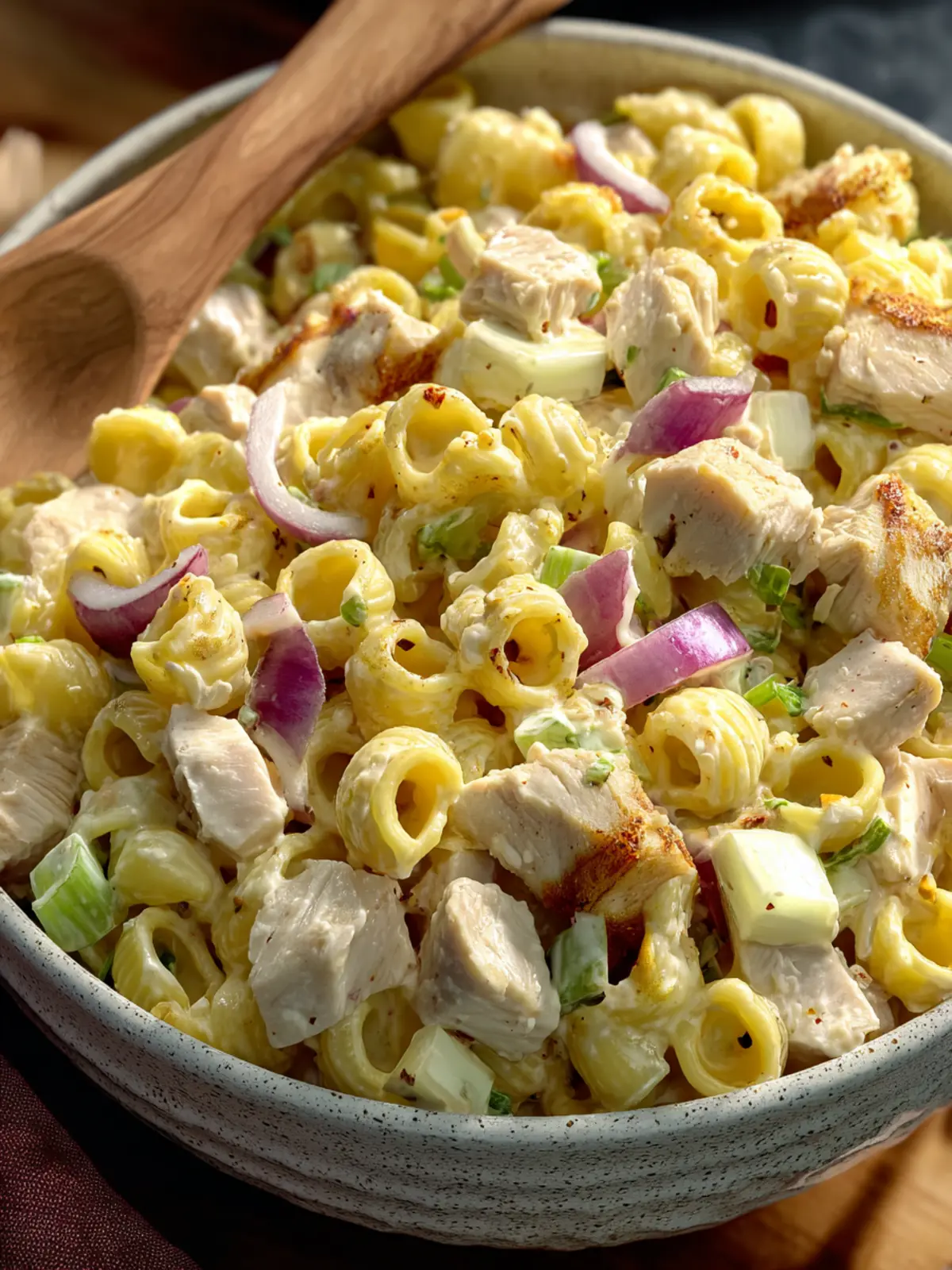 Chicken Macaroni Salad: The Best Recipe for Summer Picnics 6 Chicken Macaroni Salad Second Image kvlkmu