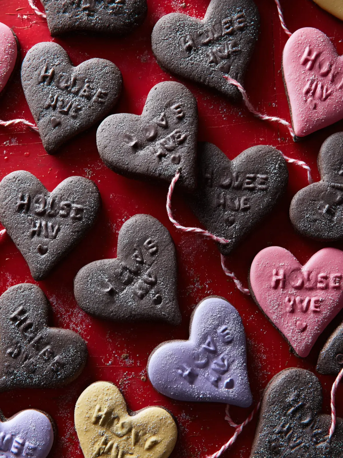 Chocolate Conversation Heart Cookies Fourth Image zf14ka