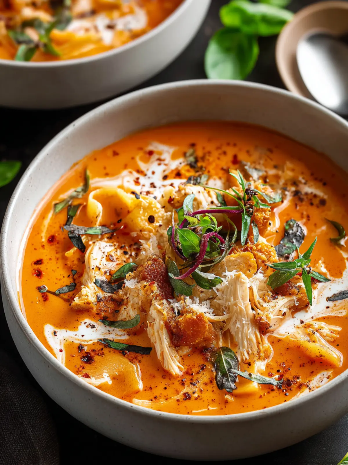 Cozy Creamy Chicken Tomato Soup Recipe for Cozy Comfort Days 7 Cozy Creamy Chicken Tomato Soup Recipe for Comforting Days Third Image y15pwo