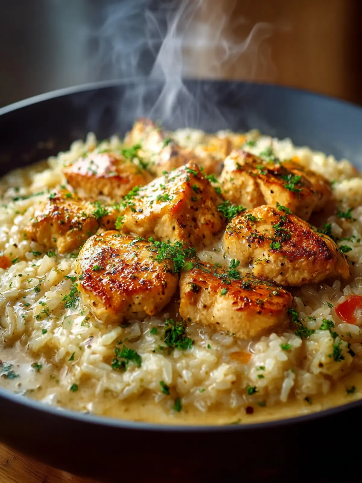 Creamy Garlic Parmesan Chicken: A Delightful Skillet Feast 8 Creamy Garlic Parmesan Chicken Rice Skillet Delight Fourth Image vimztg