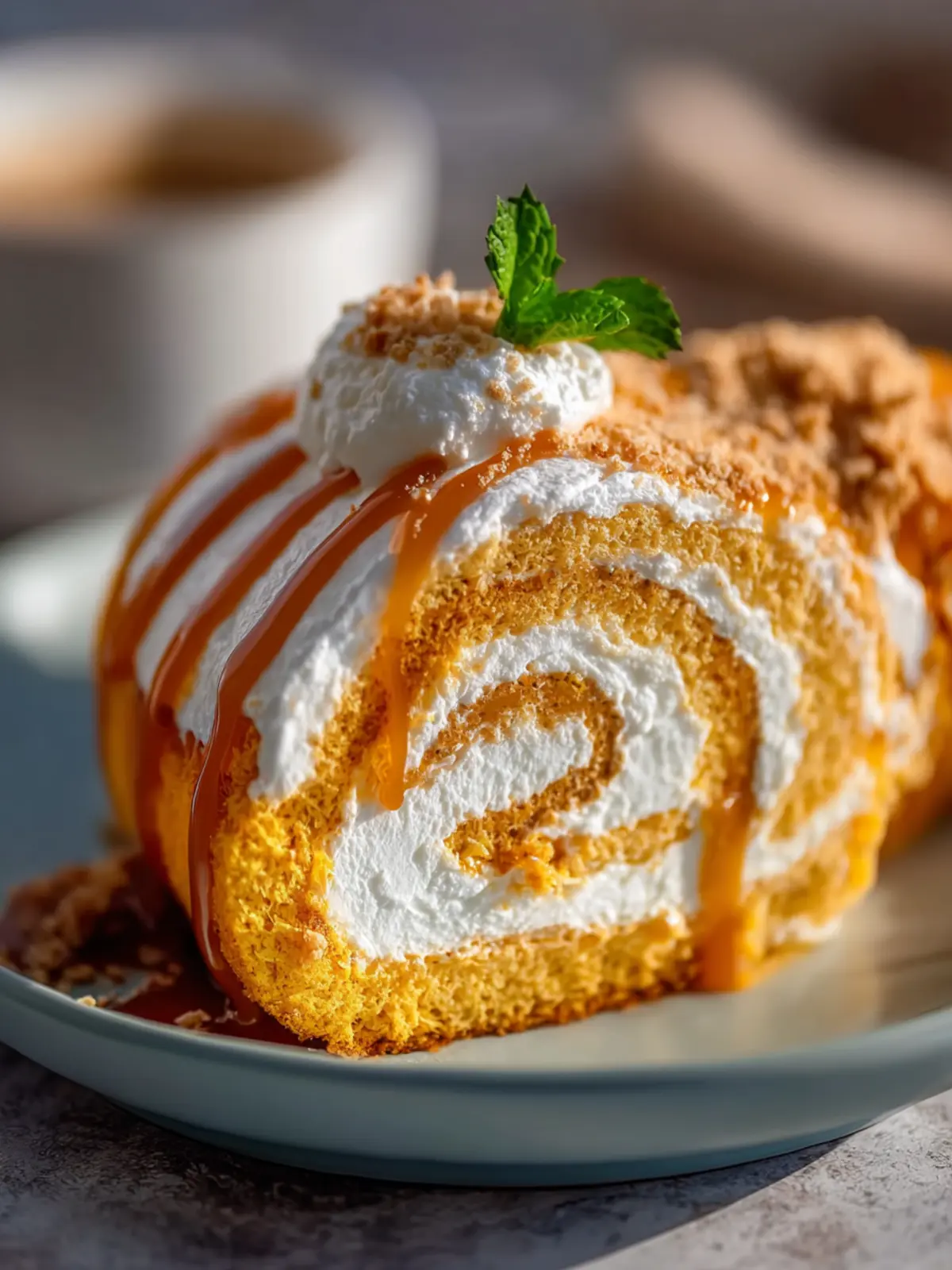 Delicious Pumpkin Swirl Cheesecake Roll Recipe to Try Today Second Image dhvj4s