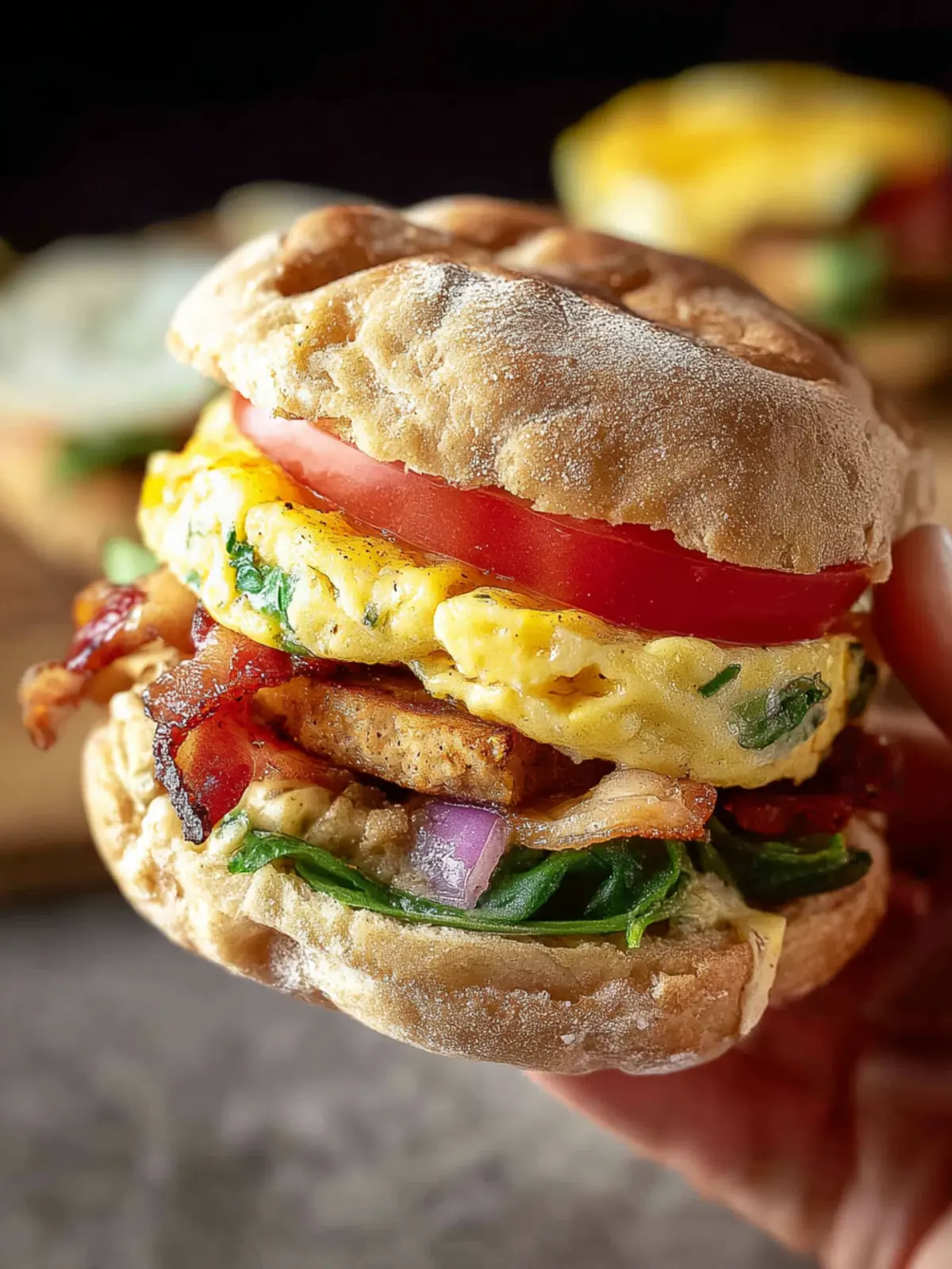 High Protein Breakfast Sandwiches Meal Prep Recipe Second Image sbwtru