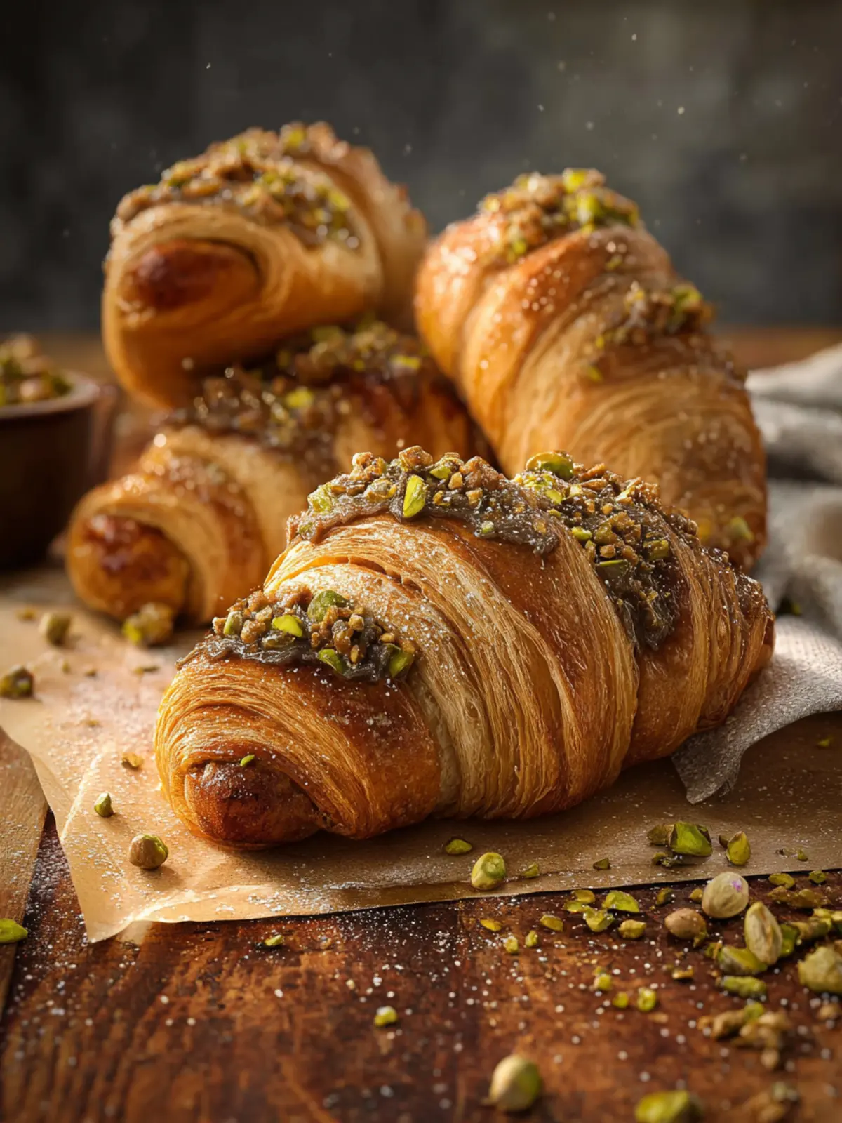 Pistachio Croissants: Irresistibly Flaky and Nutty Treats 8 Pistachio Croissants Fourth Image qsj6hm