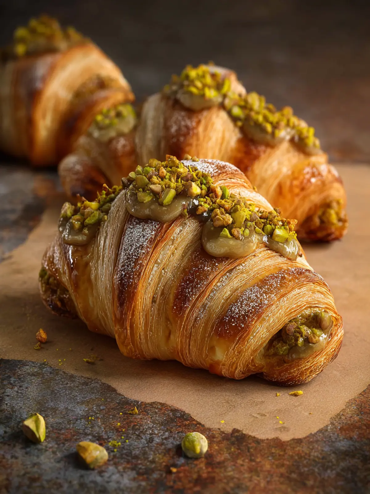 Pistachio Croissants: Irresistibly Flaky and Nutty Treats 6 Pistachio Croissants Second Image pvzh6i