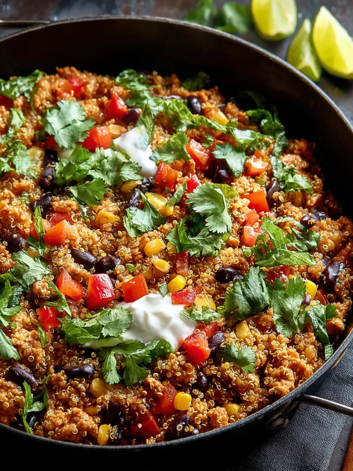 Savory Turkey Taco Quinoa Skillet One Pan Delight Fourth Image yj6l7p