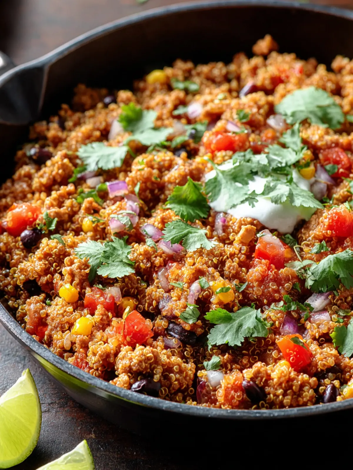 Savory Turkey Taco Quinoa Skillet One Pan Delight Third Image bsi9jd