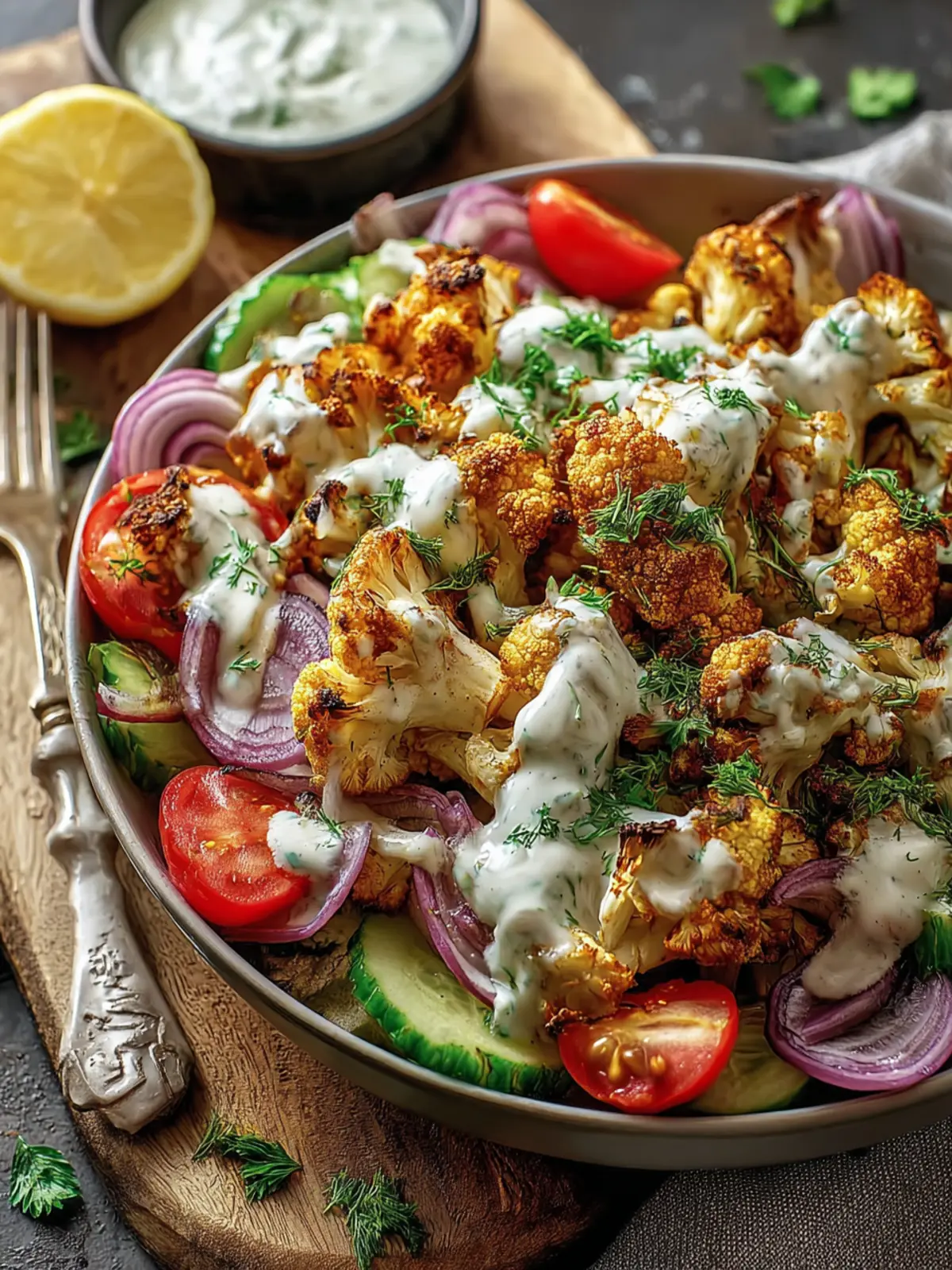 Cauliflower Shawarma Bowl Easy Sheet Pan Dinner Fourth Image srzgk9