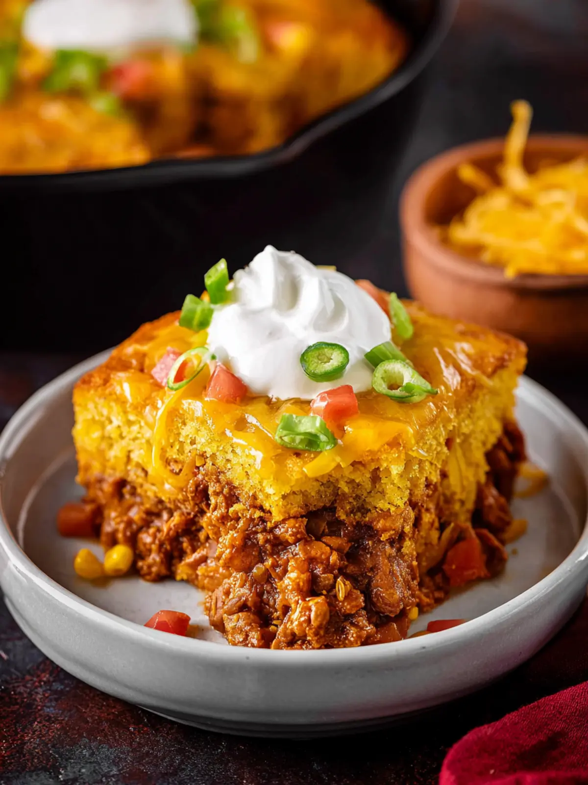 Cornbread Chili Casserole: The Best Cozy Dinner Delight 8 Cornbread Chili Casserole Fourth Image deslpz