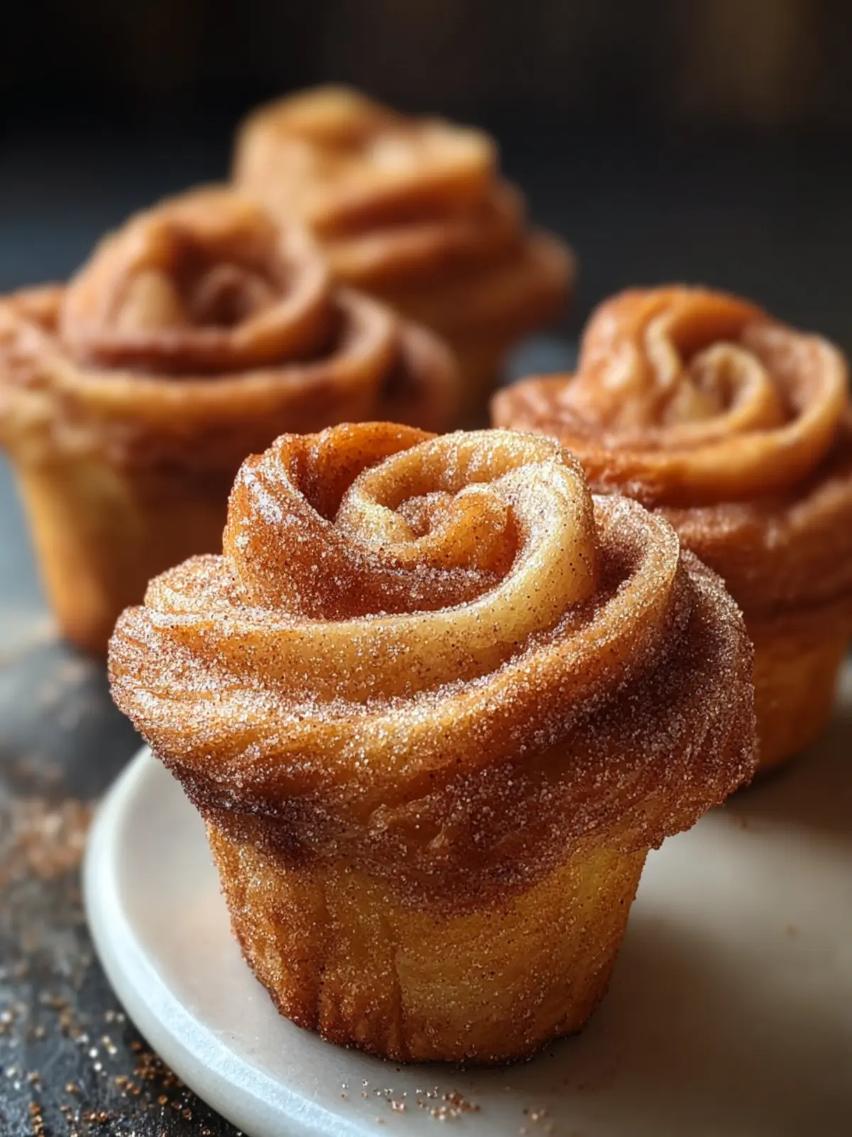 Flaky Churro Cruffins: Irresistibly Sweet Cinnamon Sugar Delights 8 Flaky Churro Cruffins with Cinnamon Sugar Fourth Image hatidw