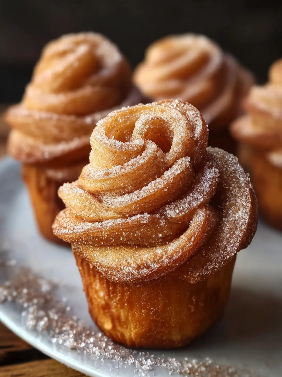 Flaky Churro Cruffins: Irresistibly Sweet Cinnamon Sugar Delights 7 Flaky Churro Cruffins with Cinnamon Sugar Third Image pp7msf