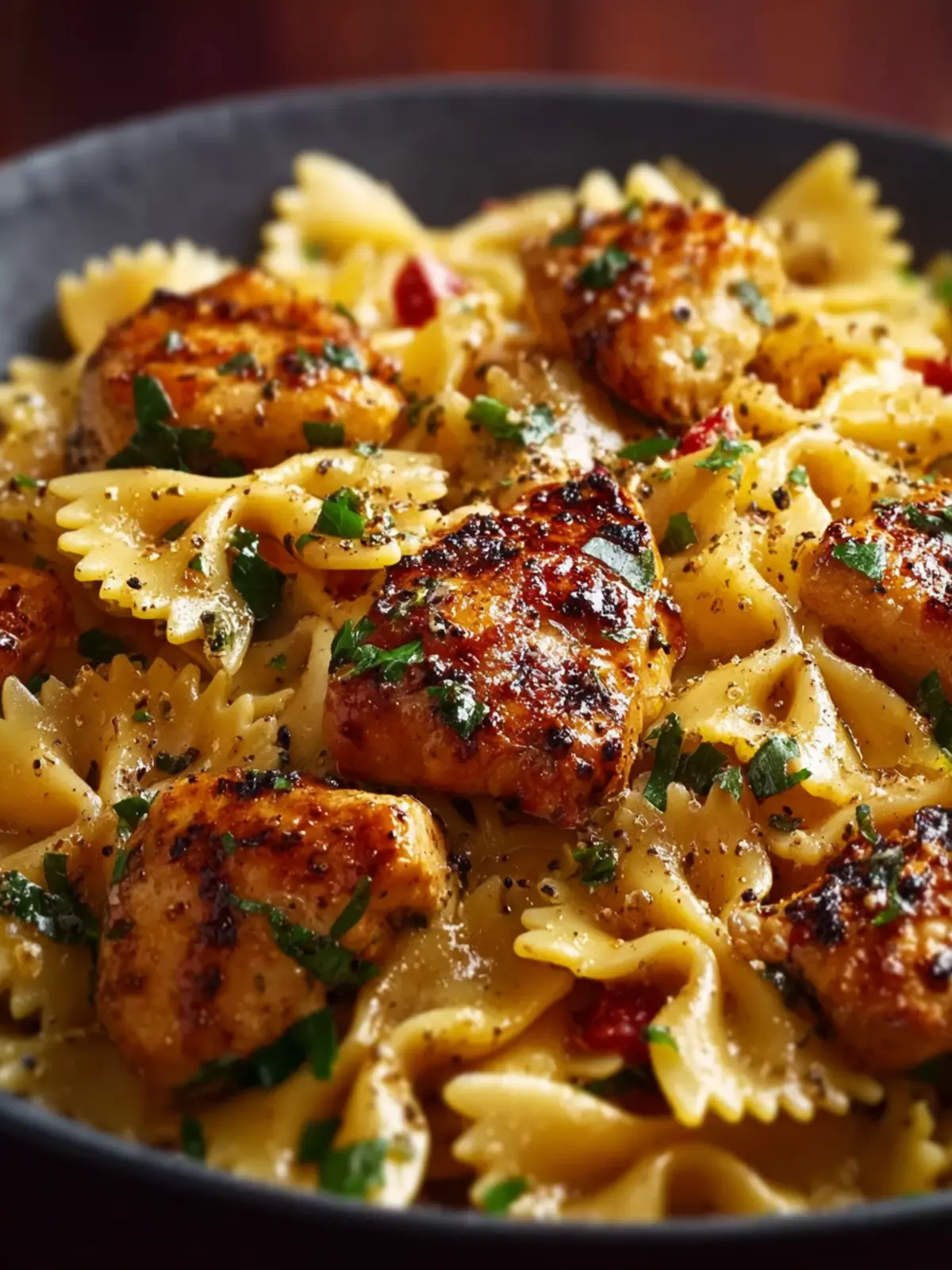 Garlic Butter Chicken Bowtie Pasta Fourth Image bmbacz