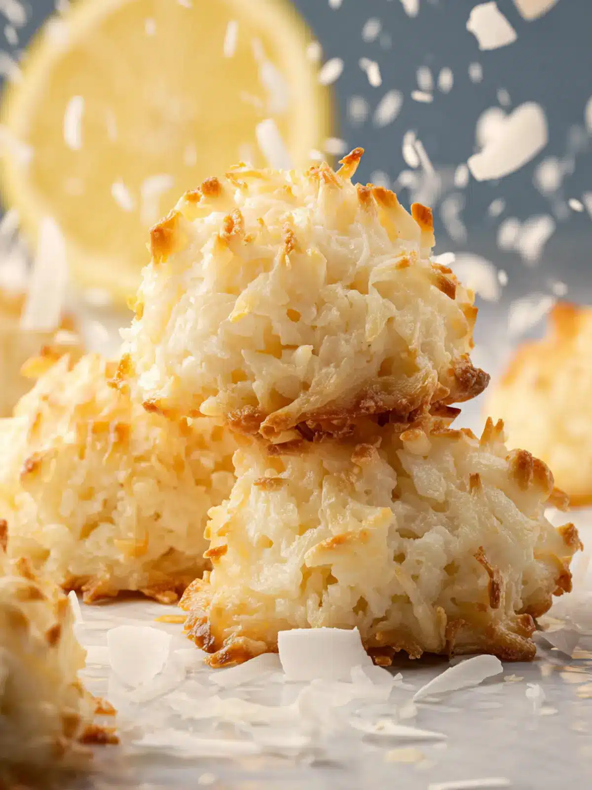 Lemon Coconut Macaroons: Irresistibly Chewy and Zesty Delights 8 Lemon Coconut Macaroons Fourth Image kgsc3p