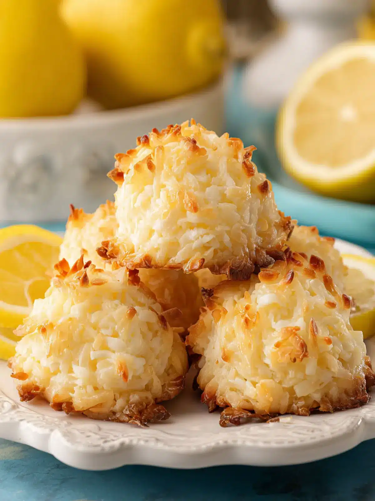 Lemon Coconut Macaroons: Irresistibly Chewy and Zesty Delights 7 Lemon Coconut Macaroons Third Image osie2y