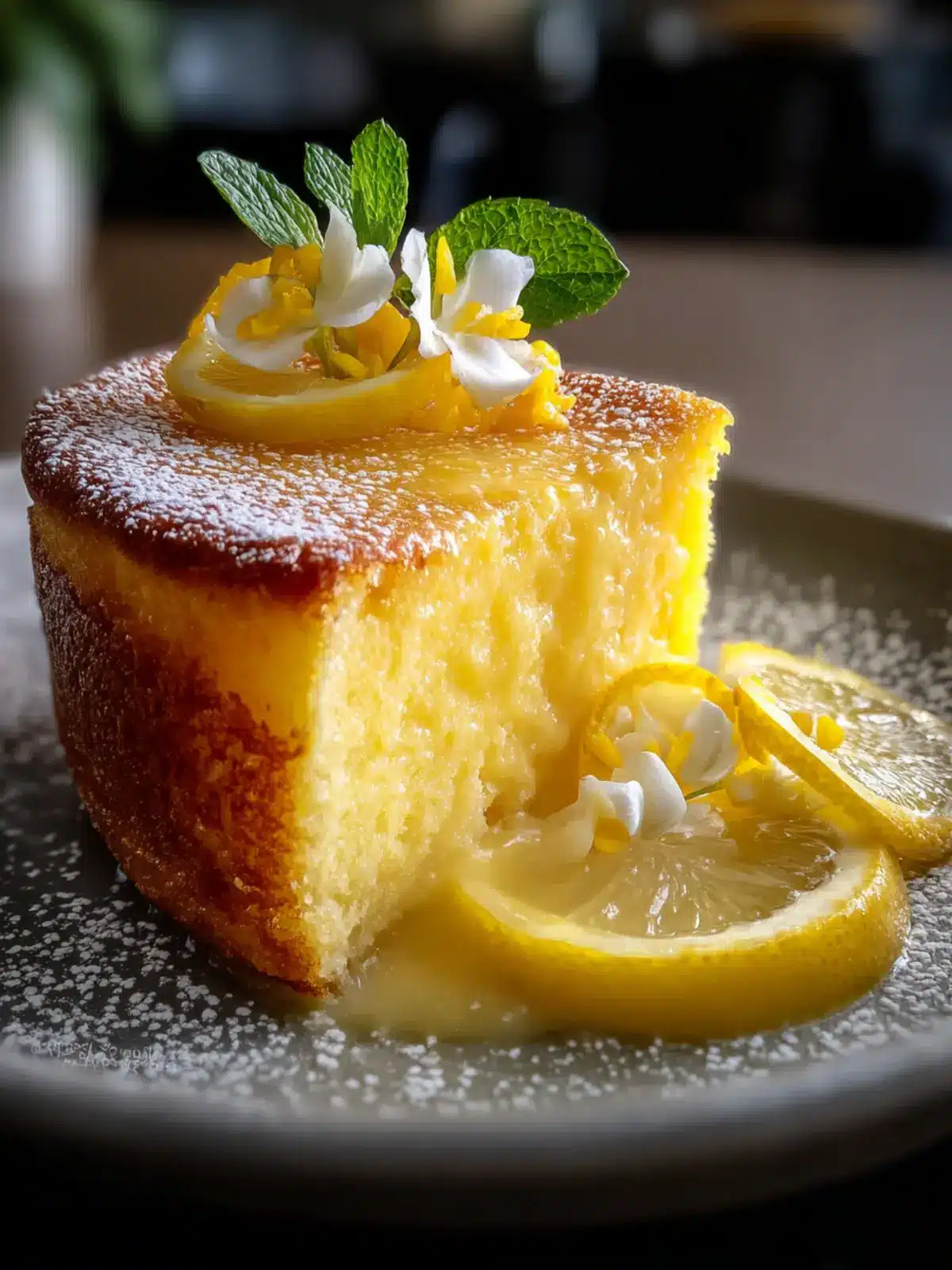Lemon Custard Cake: Irresistibly Creamy & Sunshine-Infused 6 Lemon Custard Cake Second Image g5fr6z