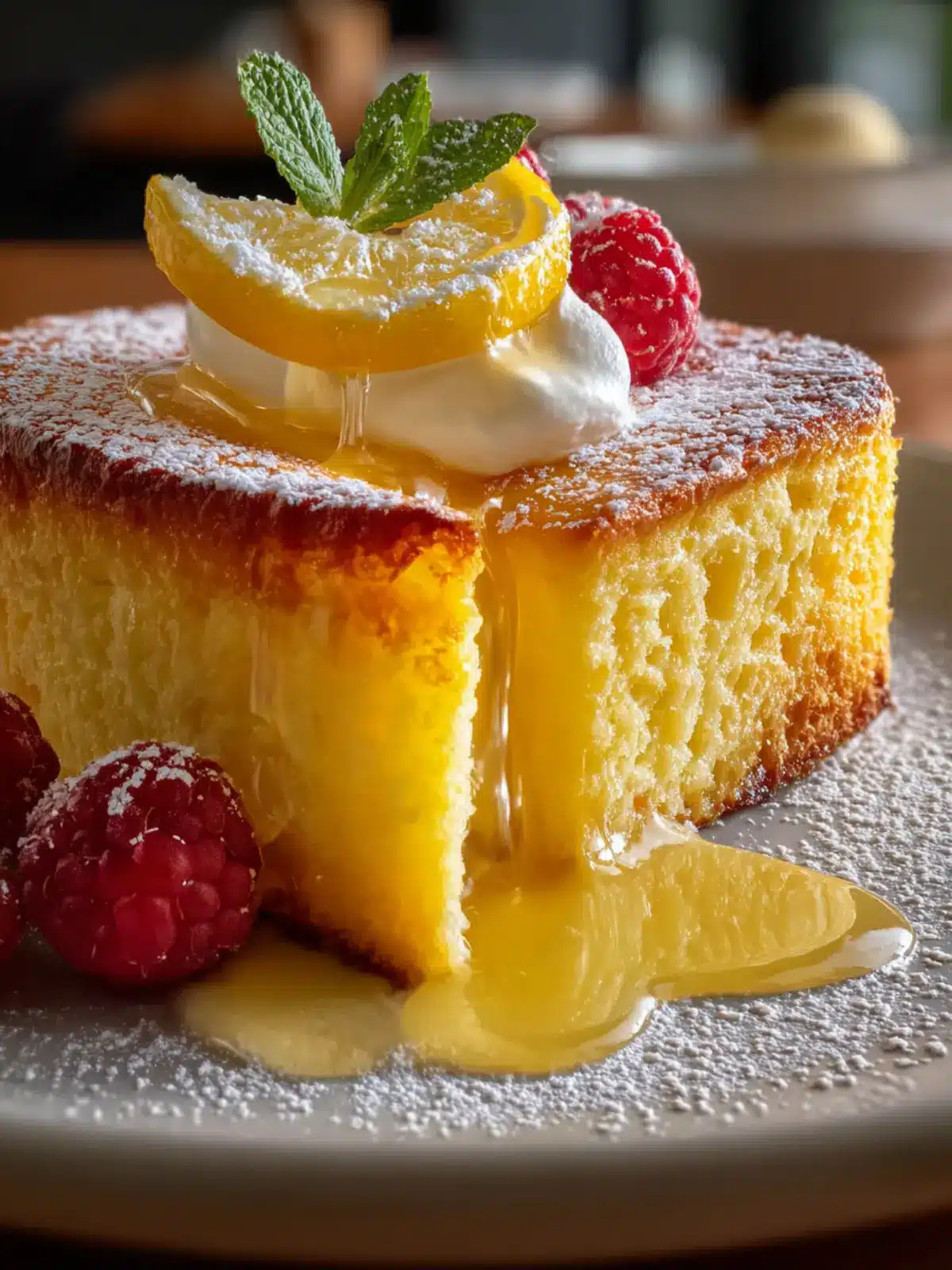 Lemon Custard Cake: Irresistibly Creamy & Sunshine-Infused 7 Lemon Custard Cake Third Image pnd01q