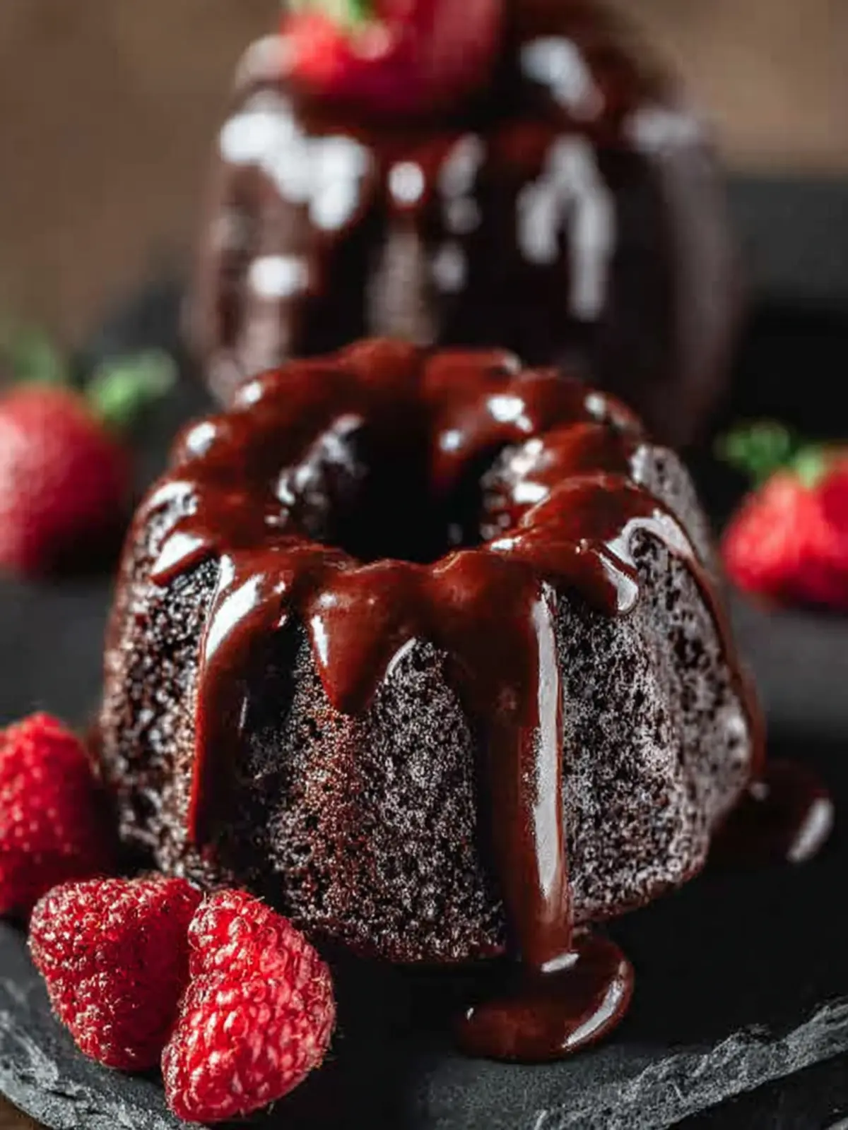 Mini Decadent Chocolate Bundt Cakes Fourth Image psbbpk