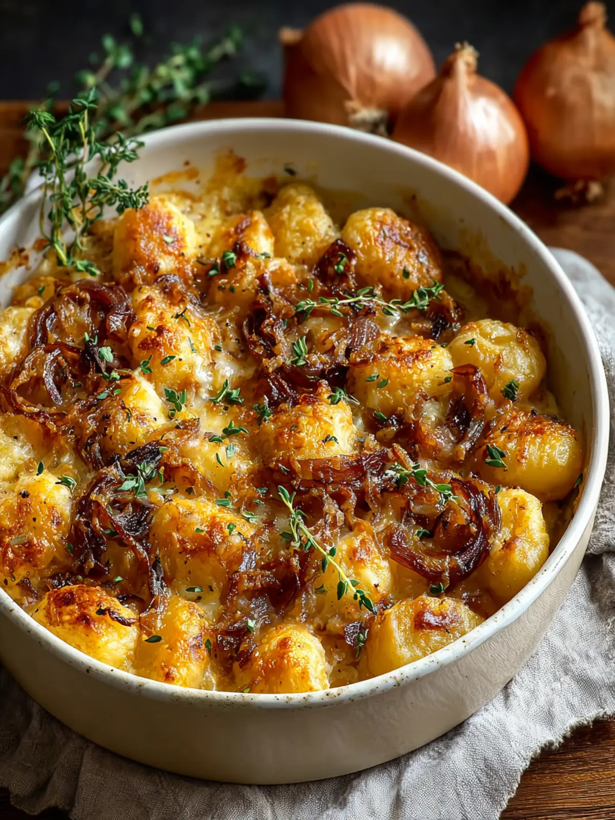Savory French Onion Gnocchi Bake: Indulgent Comfort Dish 8
