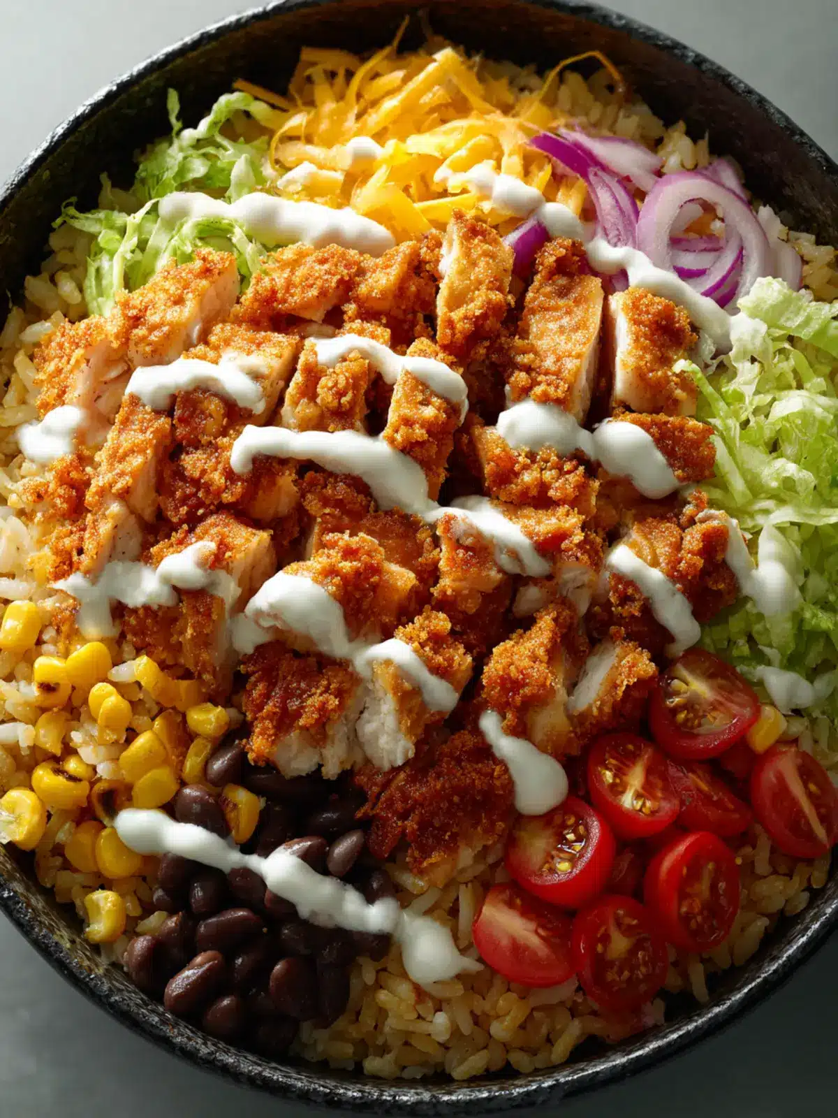 Southern Fried Chicken Burrito Bowl: Irresistibly Flavorful Bliss 8 Southern Fried Chicken Burrito Bowl Fourth Image o6ao61
