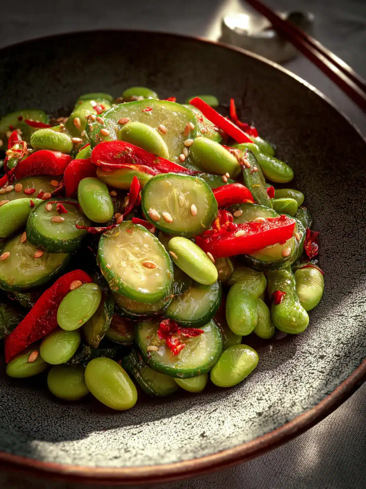 Spicy Cucumber Edamame Salad: The Best Zesty Refreshment! 6 Spicy Cucumber Edamame Salad Second Image ikghbw
