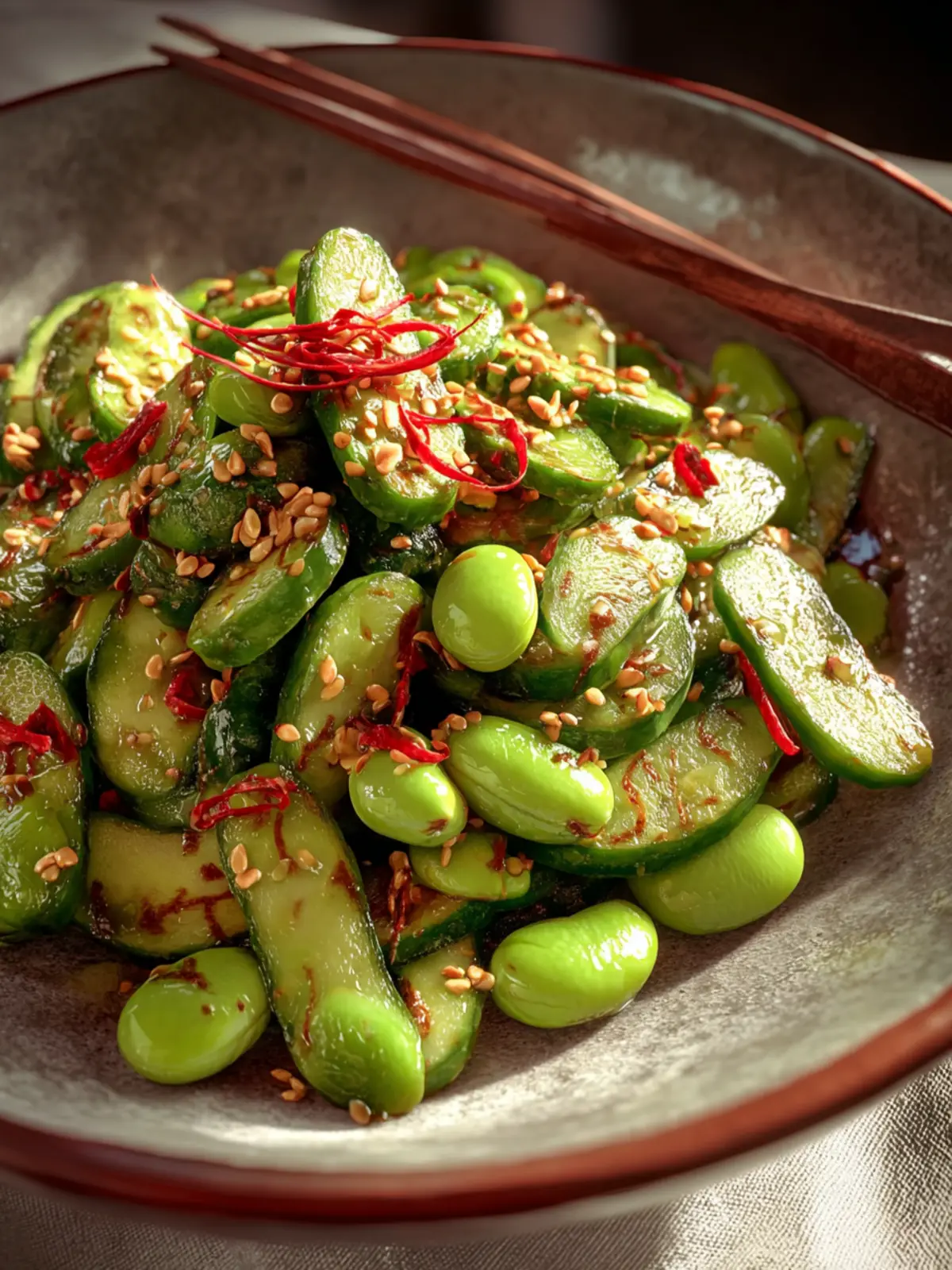Spicy Cucumber Edamame Salad: The Best Zesty Refreshment! 7