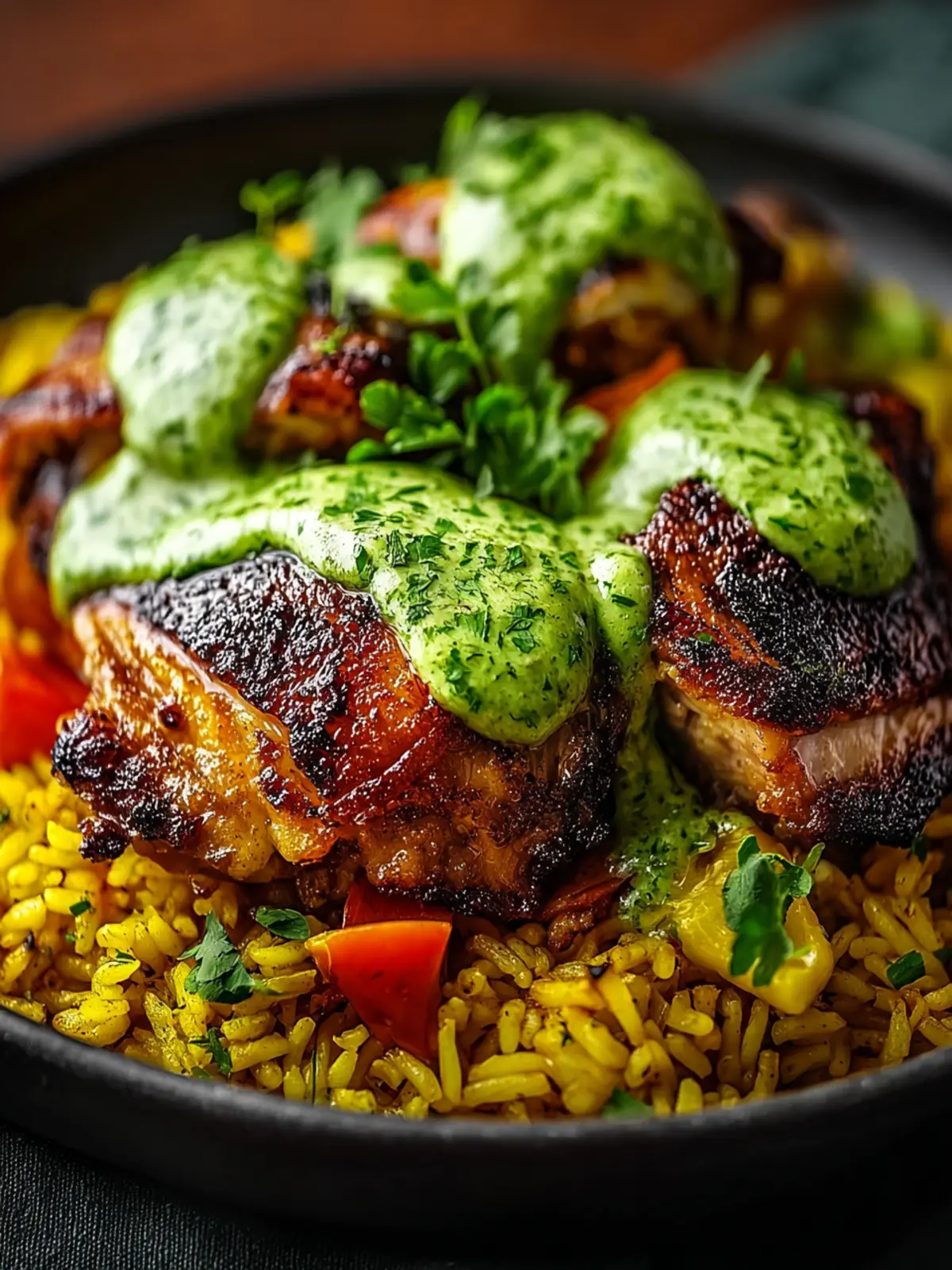 Ultimate Peruvian Chicken And Rice With Green Sauce Fourth Image nuo5rj