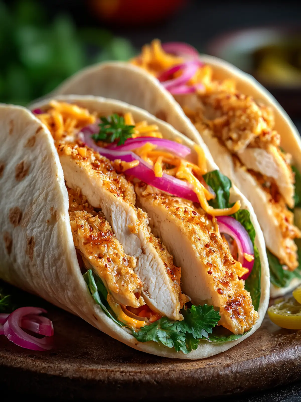 Cheesy Garlic Chicken Wraps You'll Crave Every Week 7 Cheesy Garlic Chicken Wraps Third Image emwheg