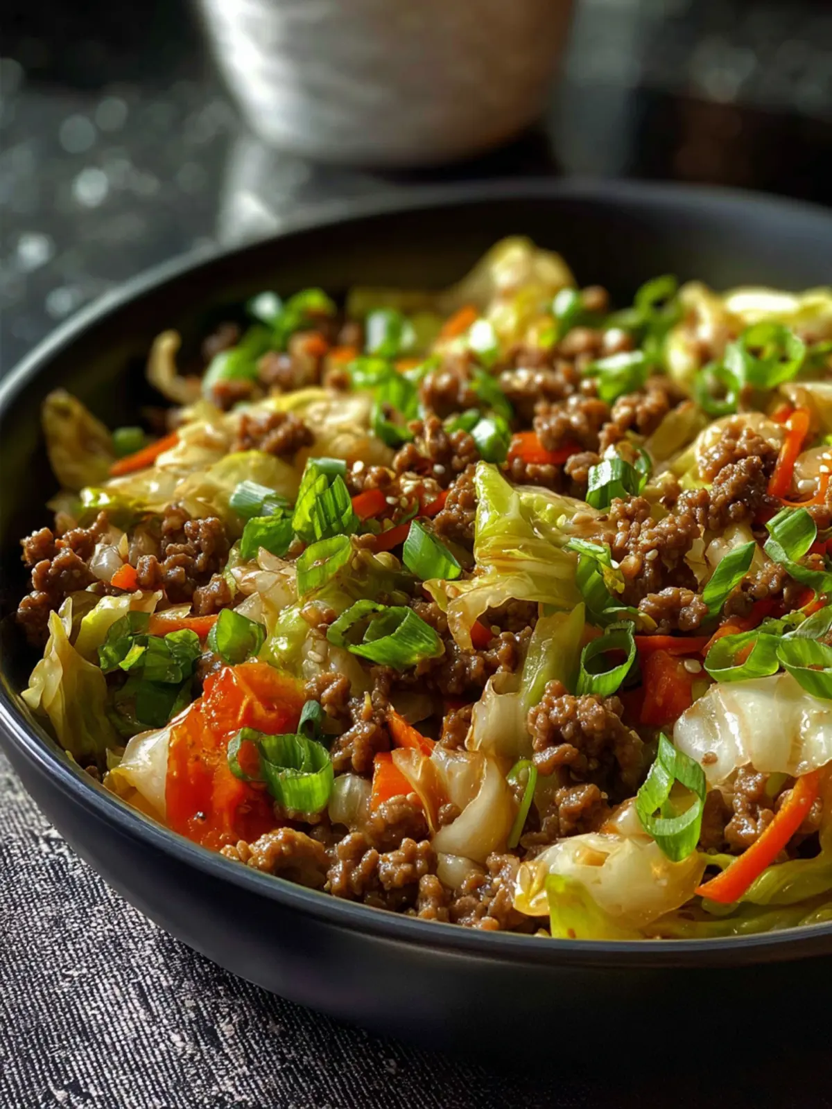 Low Carb Mongolian Ground Beef: Irresistibly Savory Cabbage Dish 8 Low Carb Mongolian Ground Beef Cabbage Fourth Image m775j1