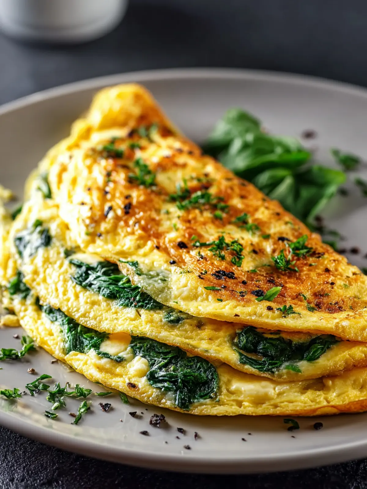 Spinach Cheese Omelette: The Easy, Cheesy Breakfast You'll Love 8 Spinach Cheese Omelette Fourth Image qhmccq