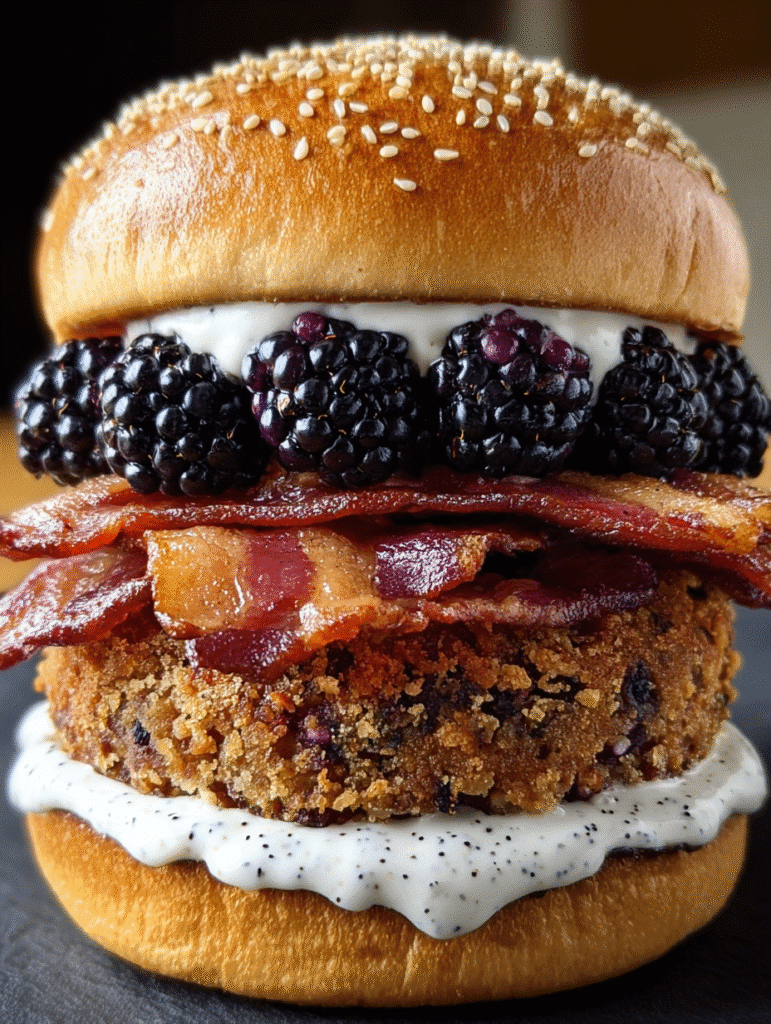 Bacon Blackberry Cheesecake Burger