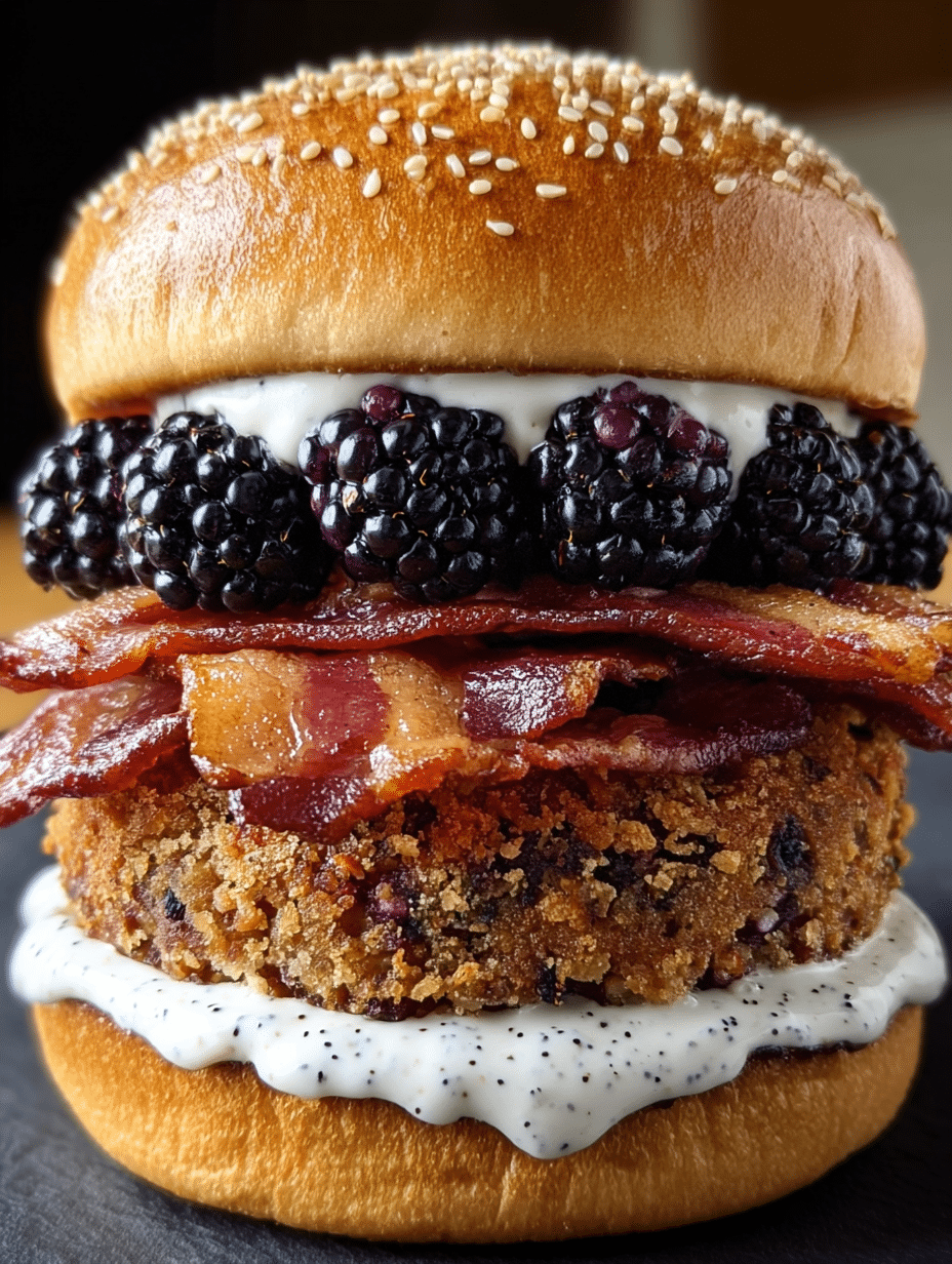 Bacon Blackberry Cheesecake Burger