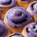Blueberry Cinnamon Rolls with Purple Glaze: Indulge Today! 3 Blueberry Cinnamon Rolls with Purple Glaze